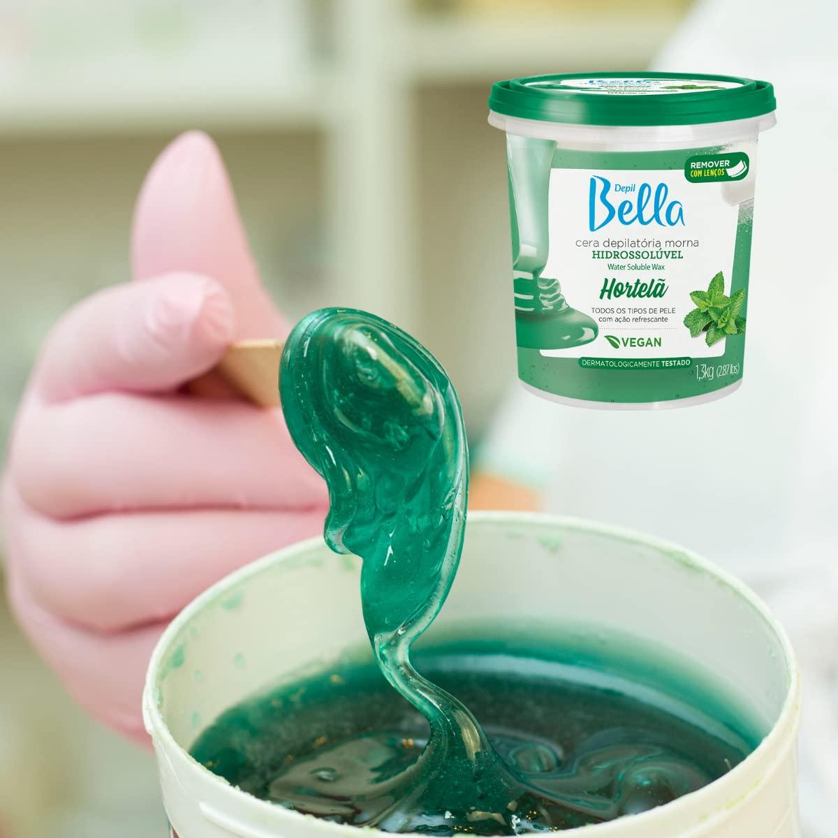 Pasta de Azúcar Depil Bella Menta 1.30 kg - Cera Natural para Cuerpo