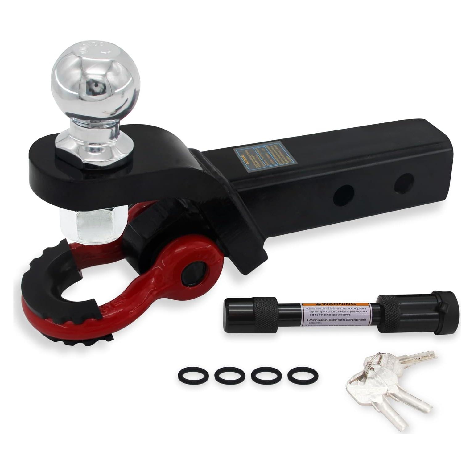 Soporte de bola para enganche de remolque AUTDOUR 2 en 1