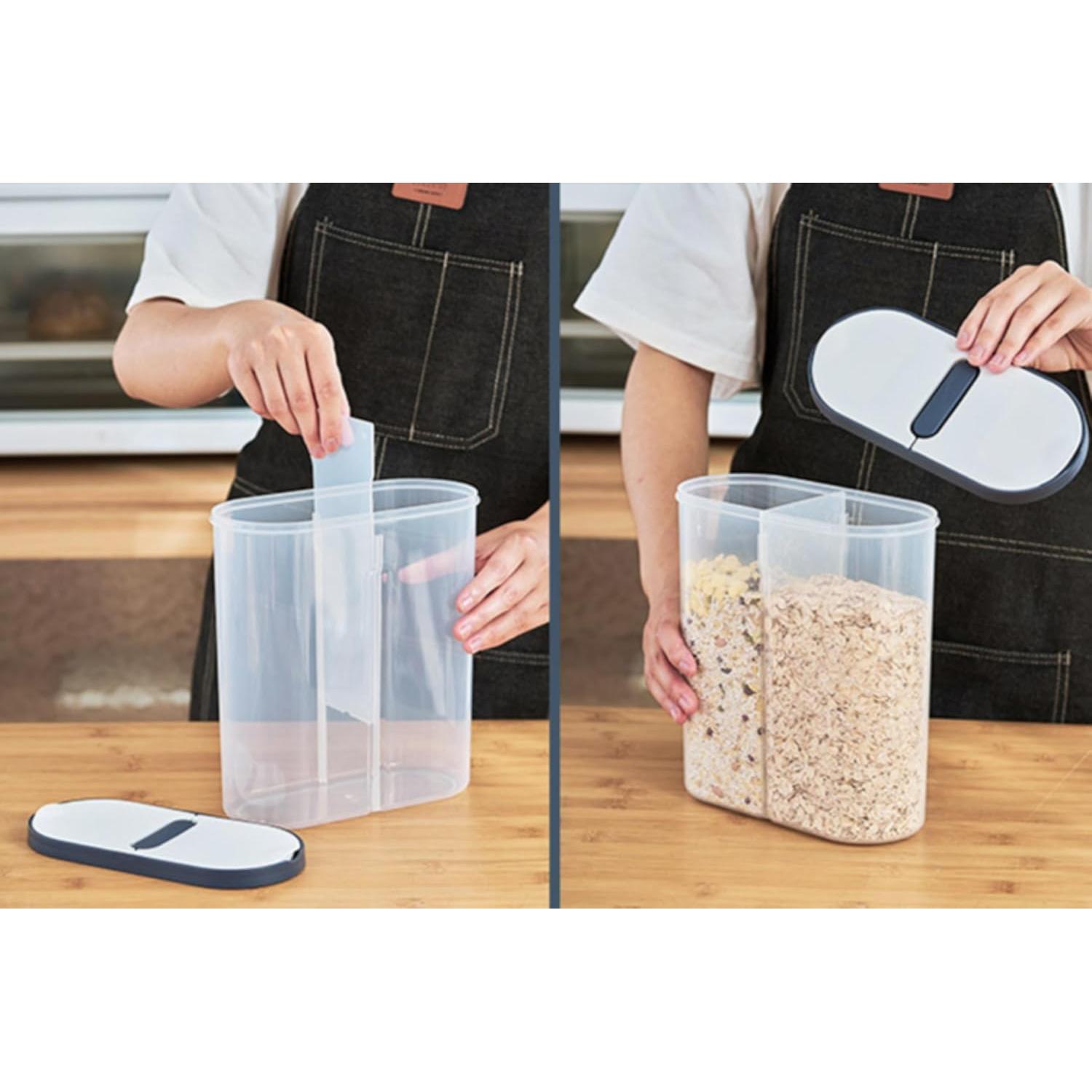 Contenedor de Grano NIOIPXA 2 Compartimentos 20x9x22cm Azul