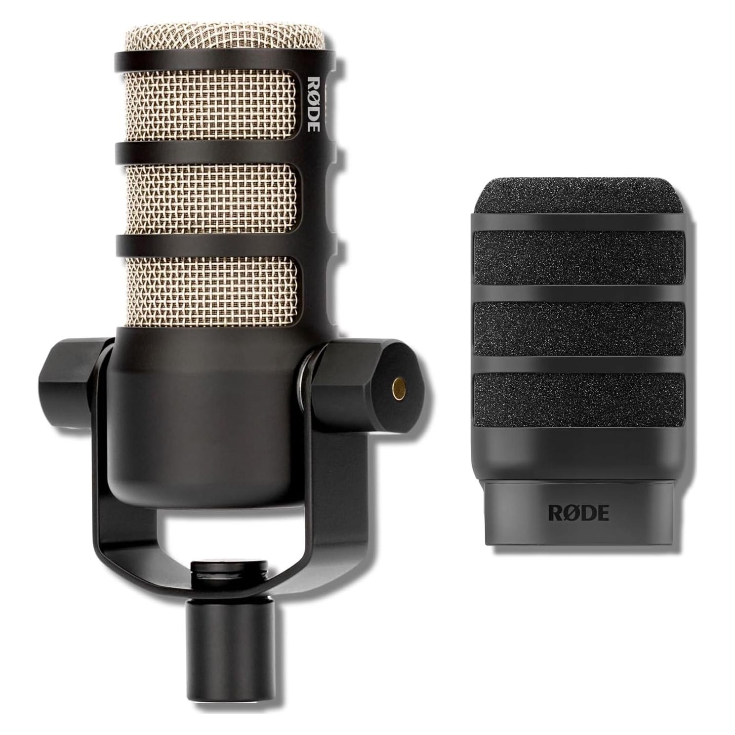 Micrófono Dinámico Cardioide Rode PodMic con Filtro Pop WS14