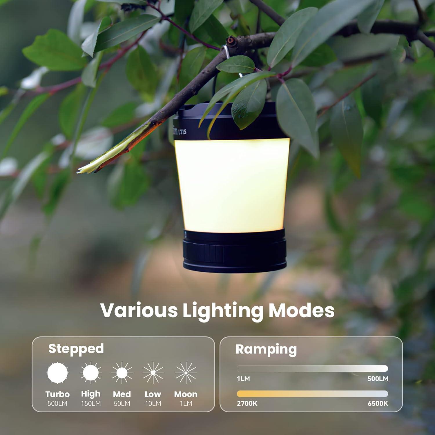 Linterna de Camping Sofirn LT1S LED Recargable 500h Luz Regulable