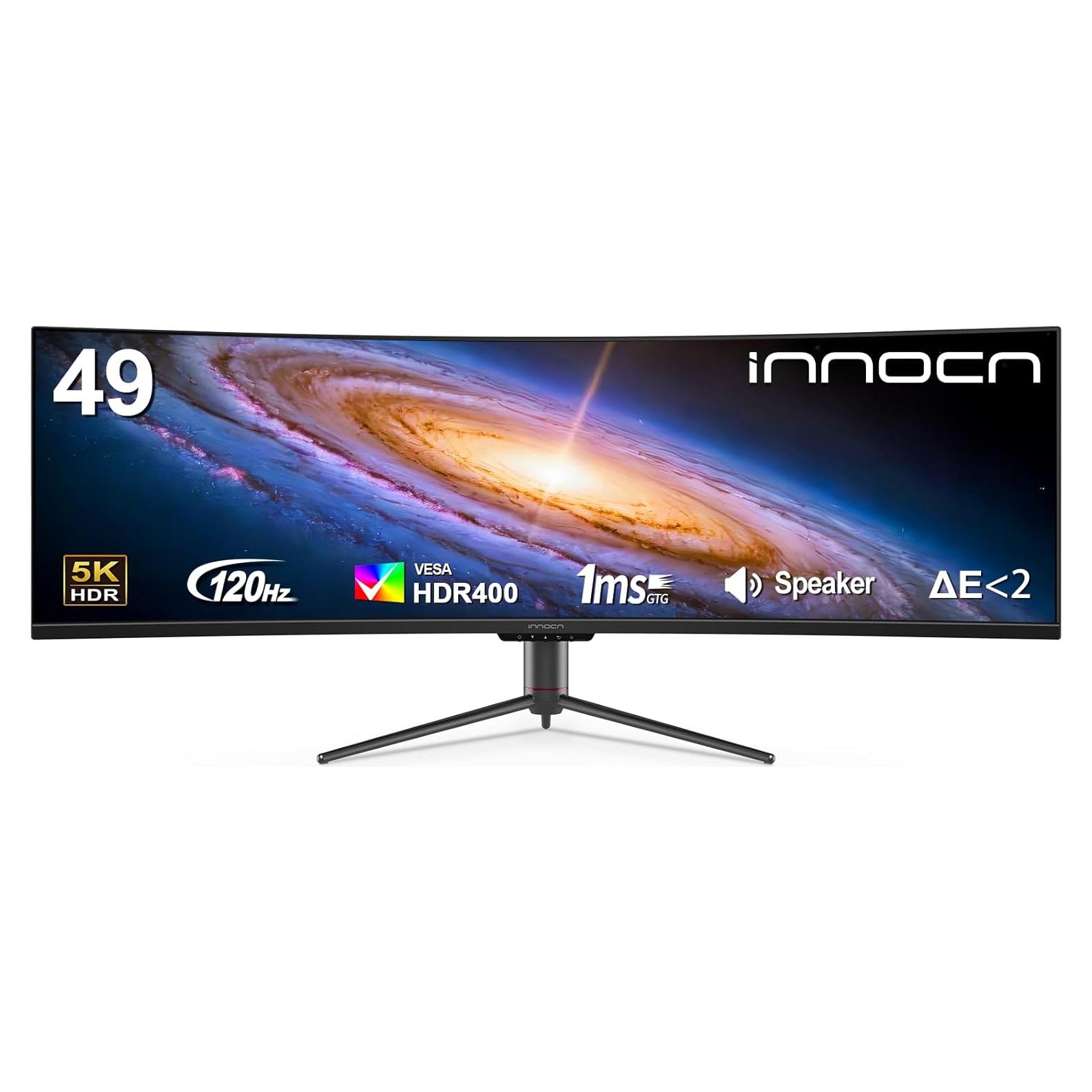 Monitor Curvo Ultrawide INNOCN 49" 120Hz QHD 5120x1440 HDR400