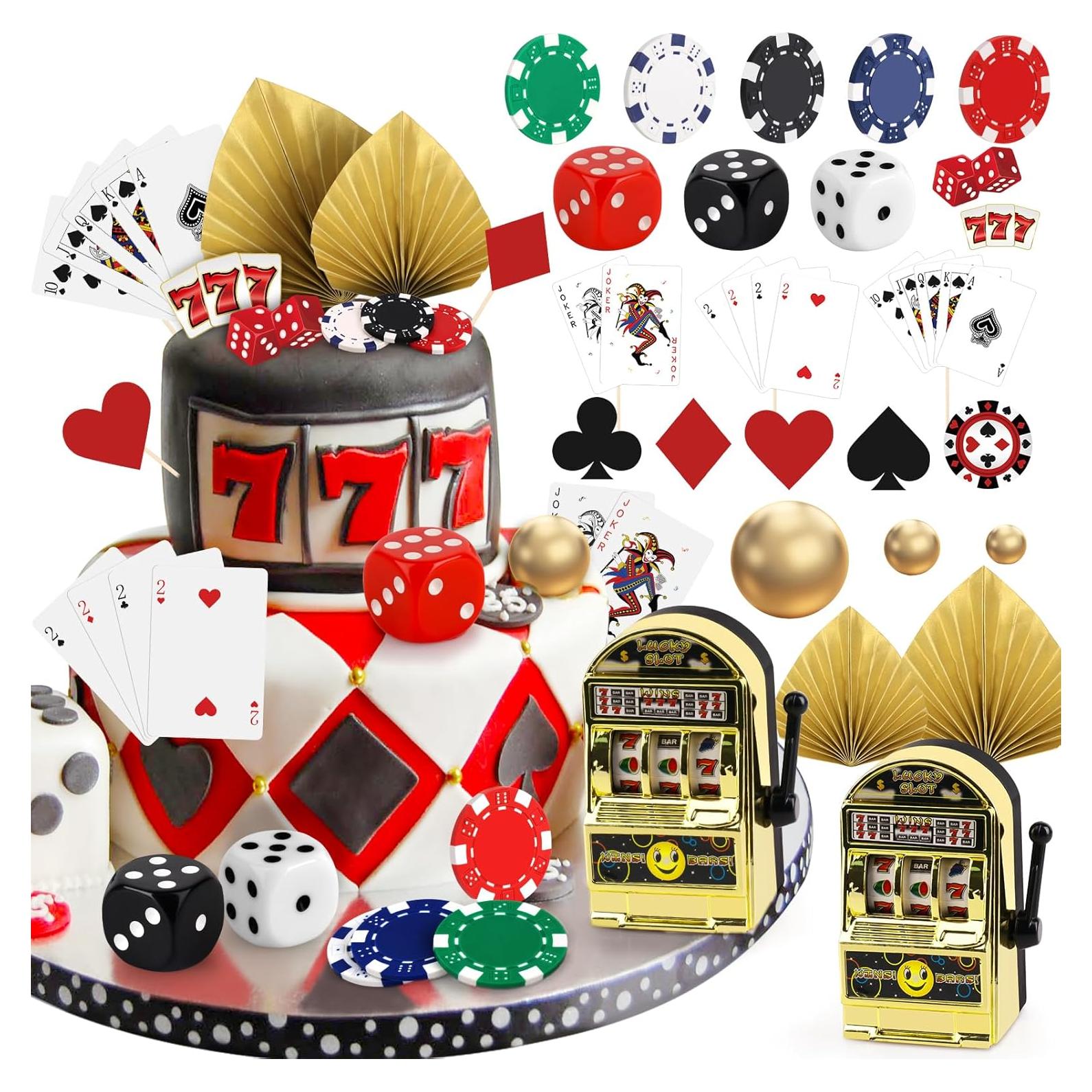 Juego de Decoraciones para Pasteles de Casino Hxezoc 43 Piezas
