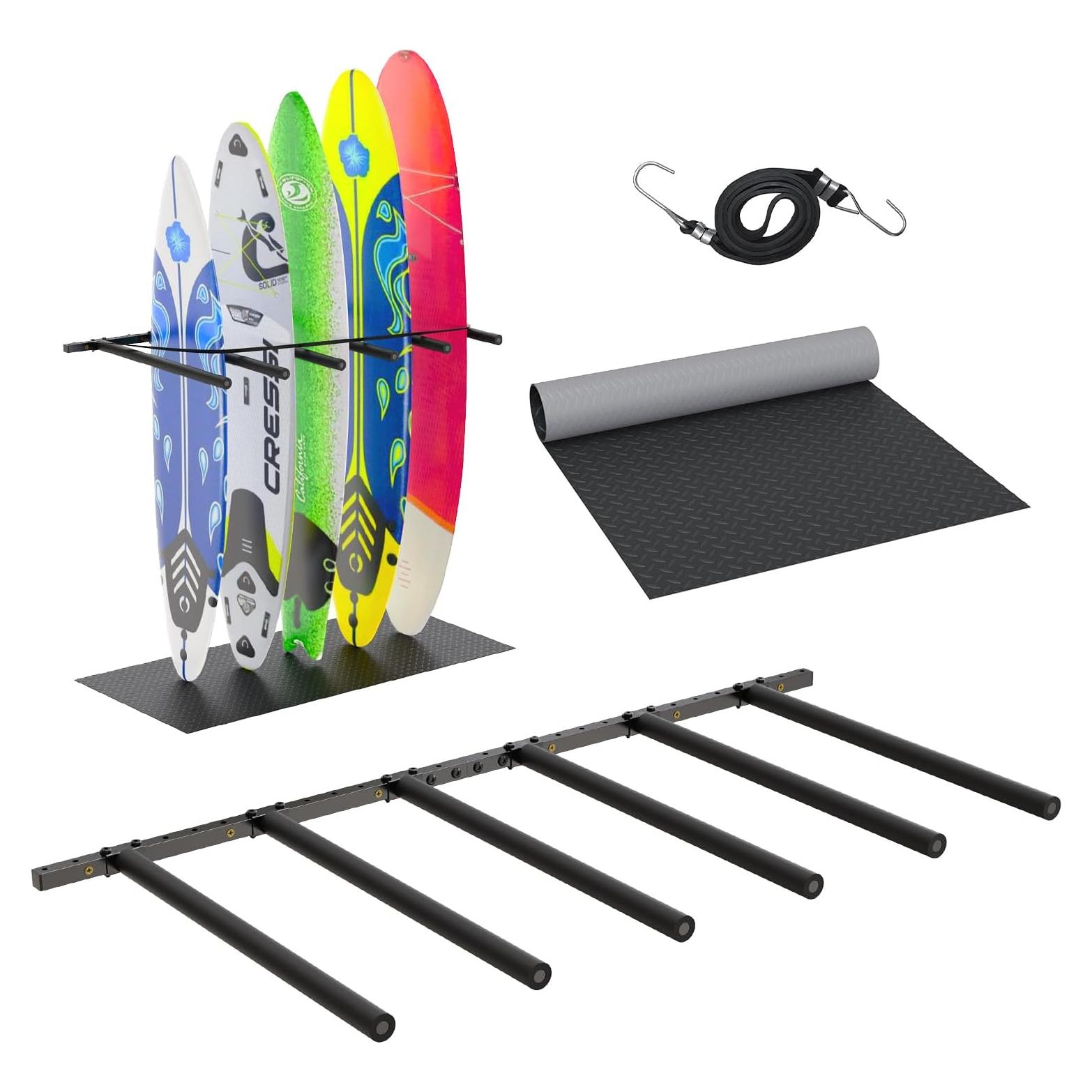 Soporte Vertical para Tablas de Surf LXVOOEE 6 Brazos Ajustable
