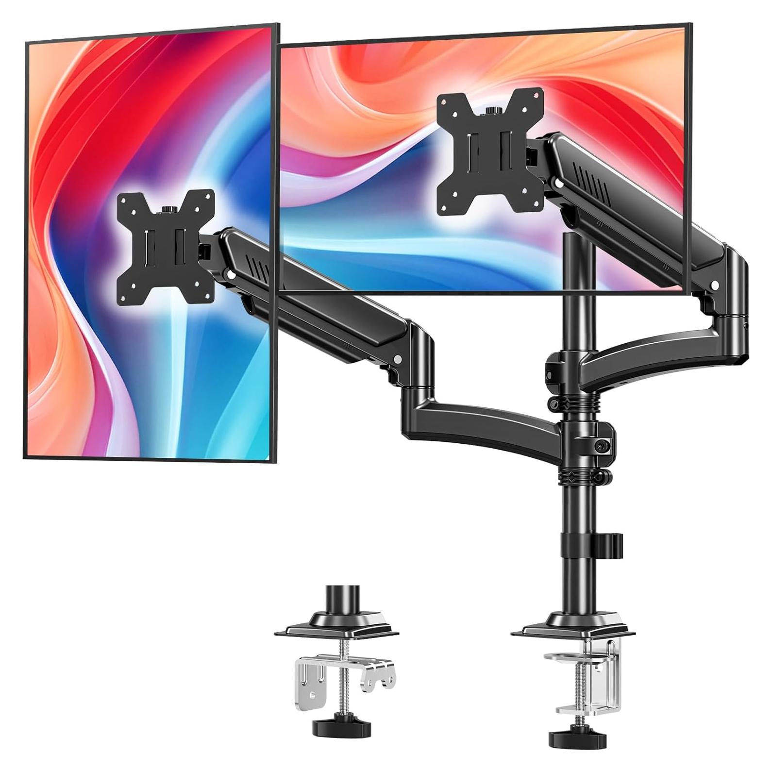 Soporte Doble para Monitor MOUNT PRO, Ajustable hasta 32"