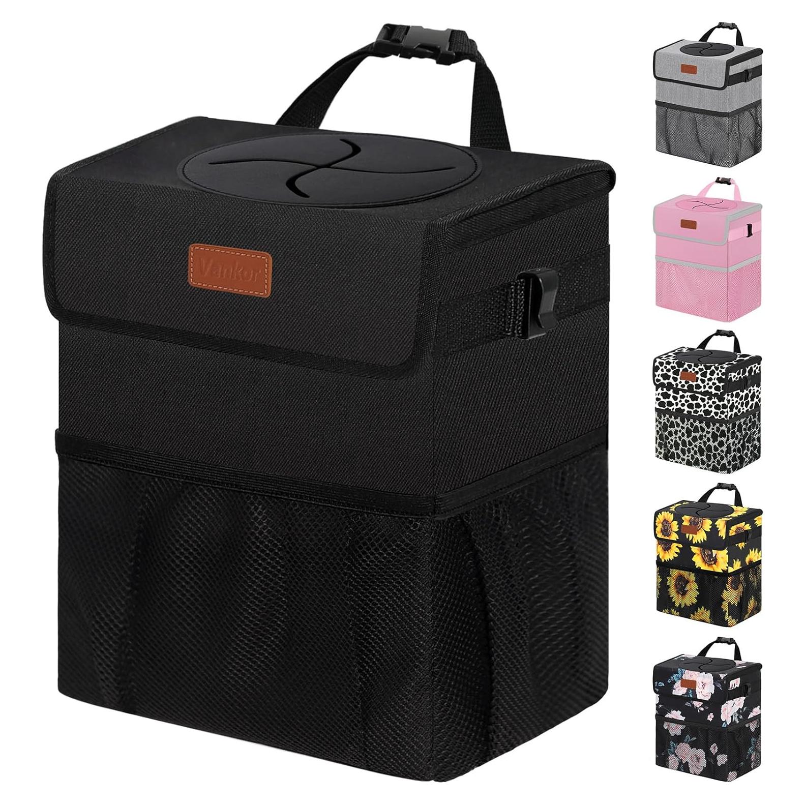 Bote de Basura para Auto Vankor 8.3L Negro a Prueba de Fugas