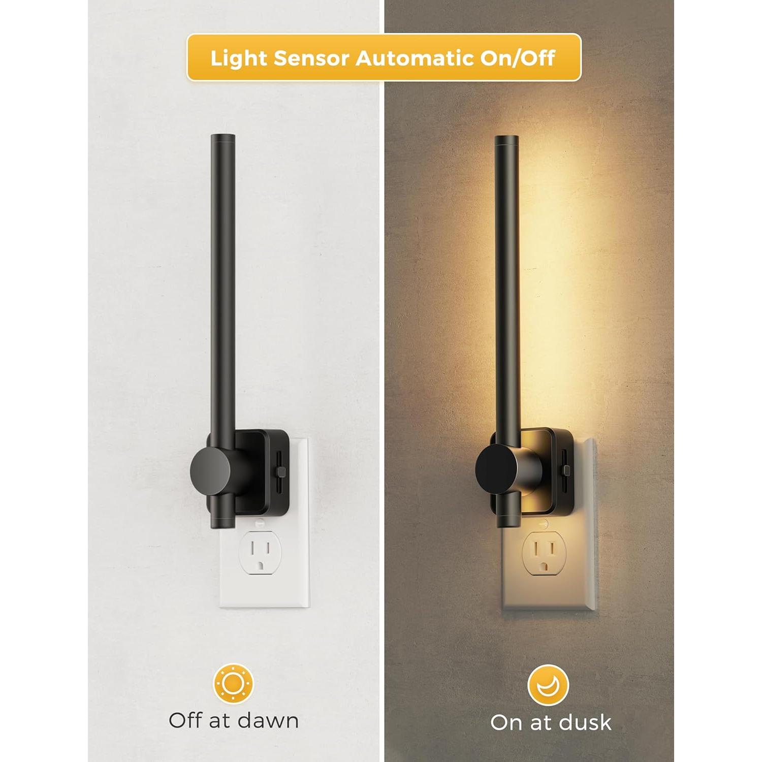 Luz Nocturna LED Regulable L LOHAS 2W 200LM Negra 3000K