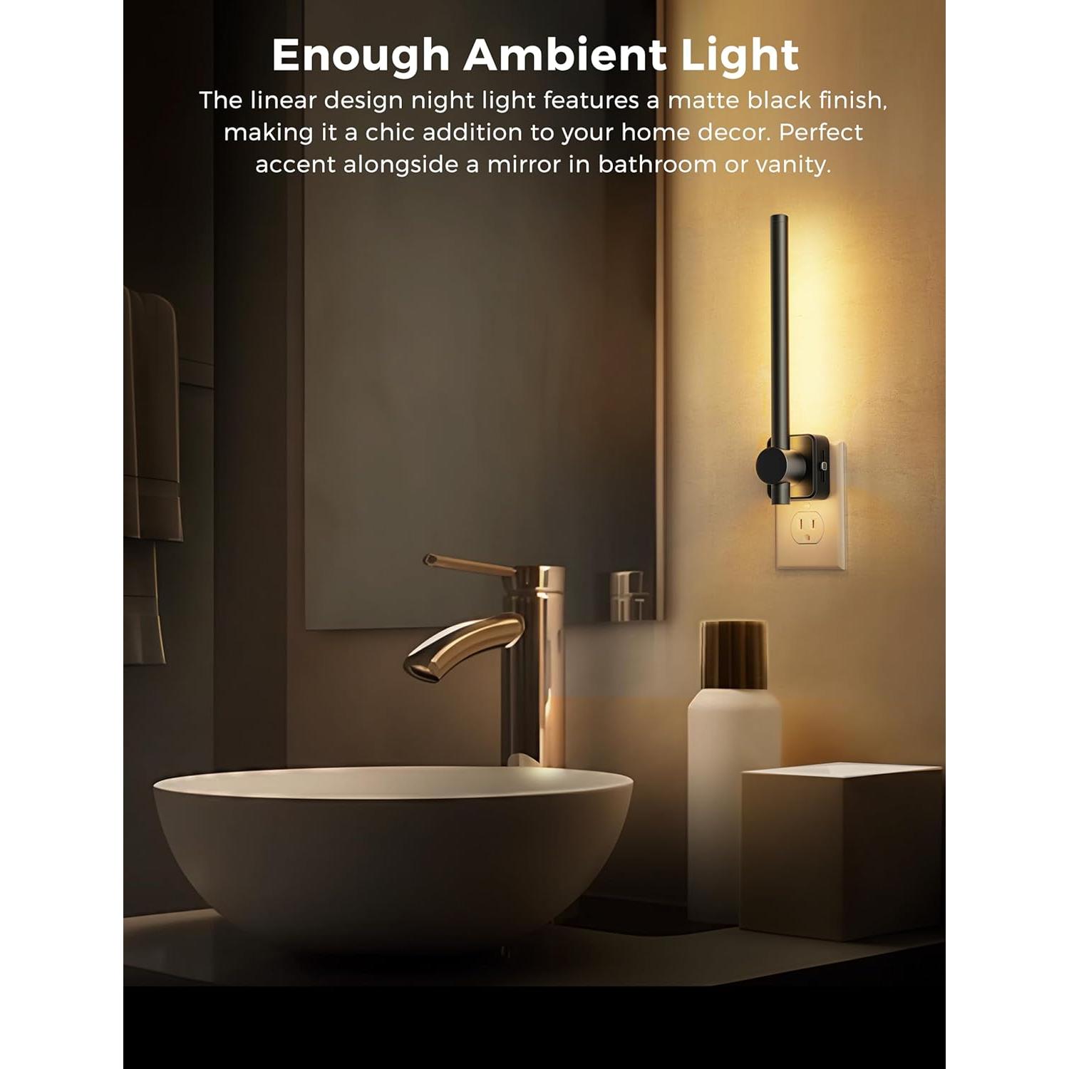 Luz Nocturna LED Regulable L LOHAS 2W 200LM Negra 3000K