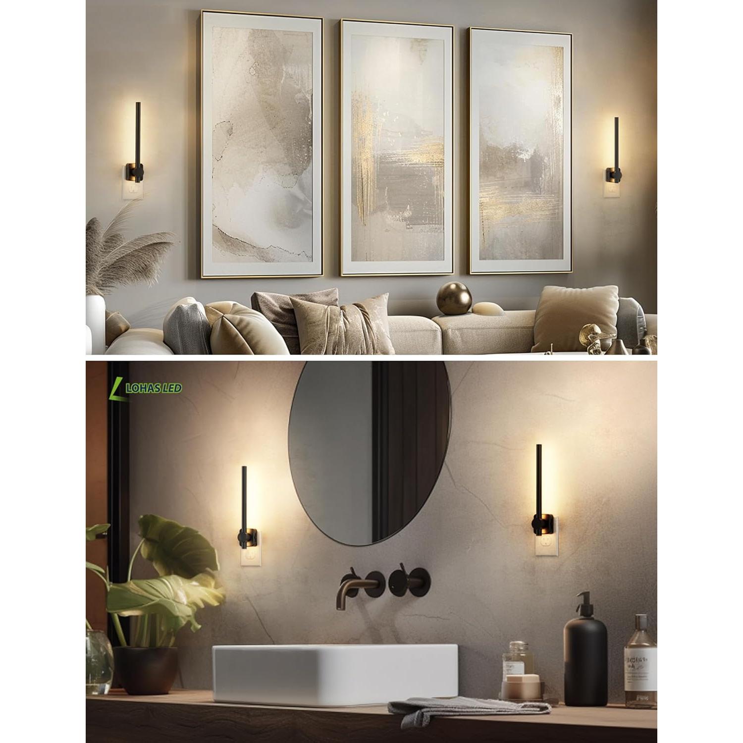 Luz Nocturna LED Regulable L LOHAS 2W 200LM Negra 3000K