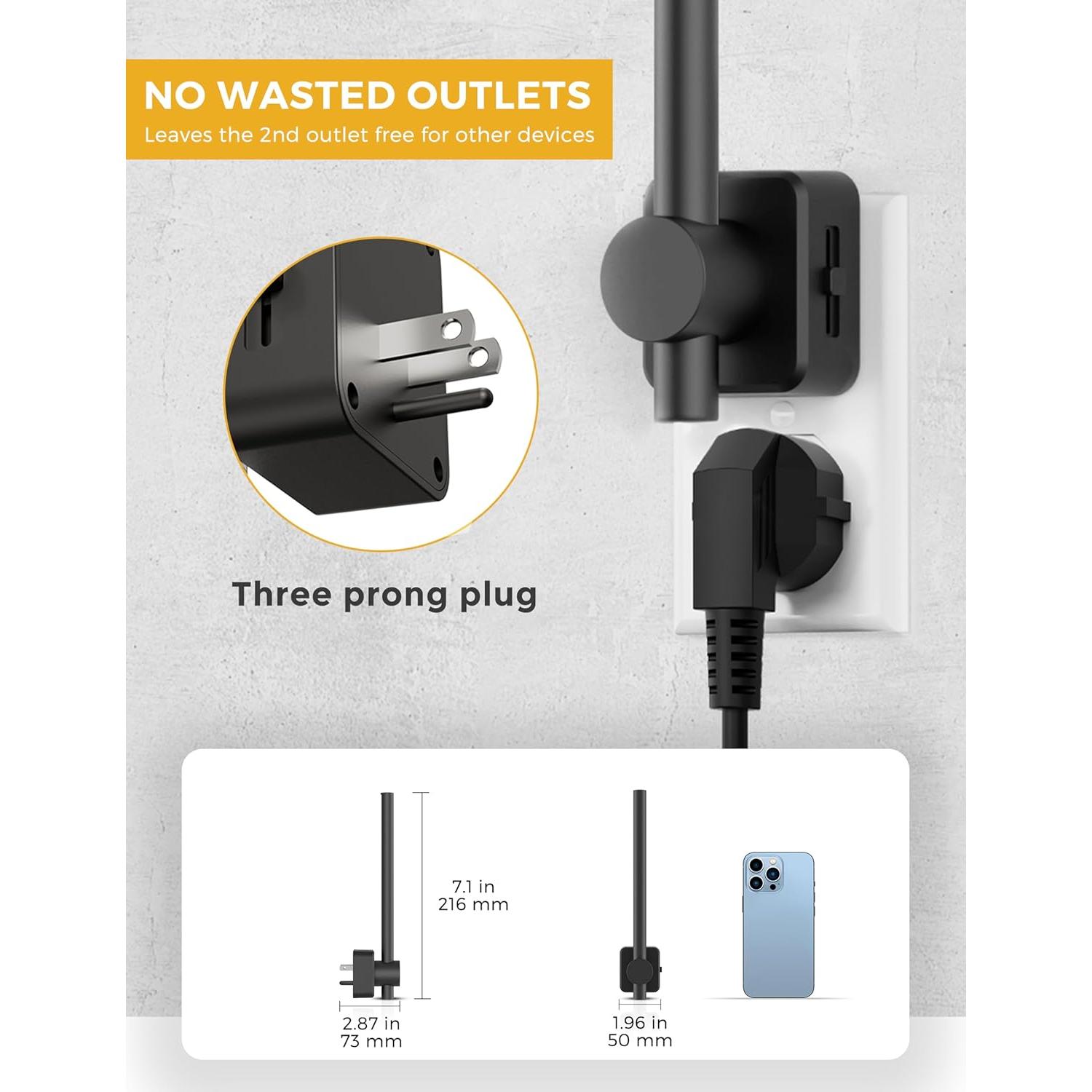 Luz Nocturna LED Regulable L LOHAS 2W 200LM Negra 3000K