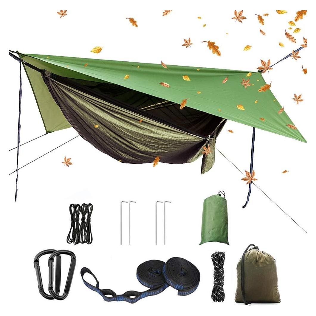 Juego de Hamacas de Camping YCD con Toldo y Red Antiinsectos