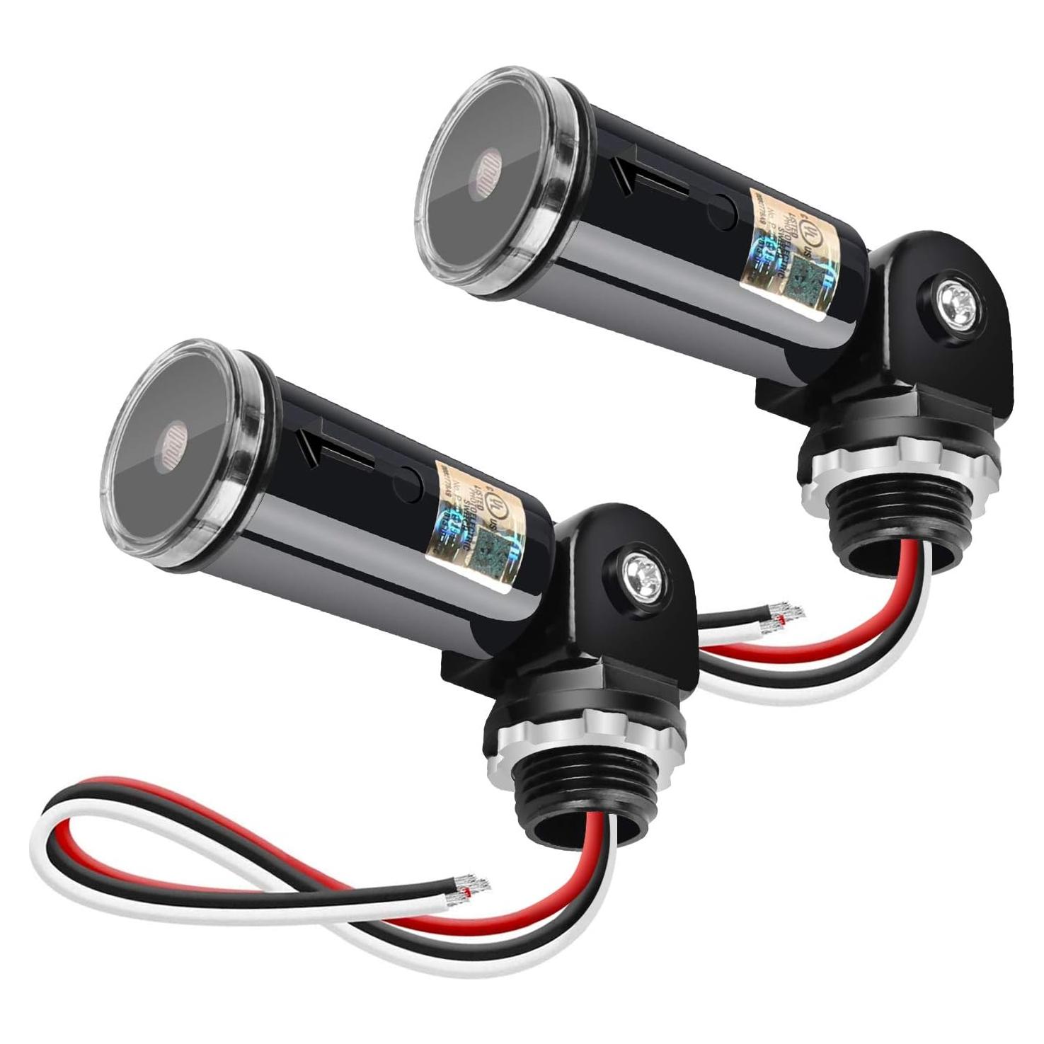 Paquete de 2 Sensores Fotoeléctricos YELLORE IP65 120-277V