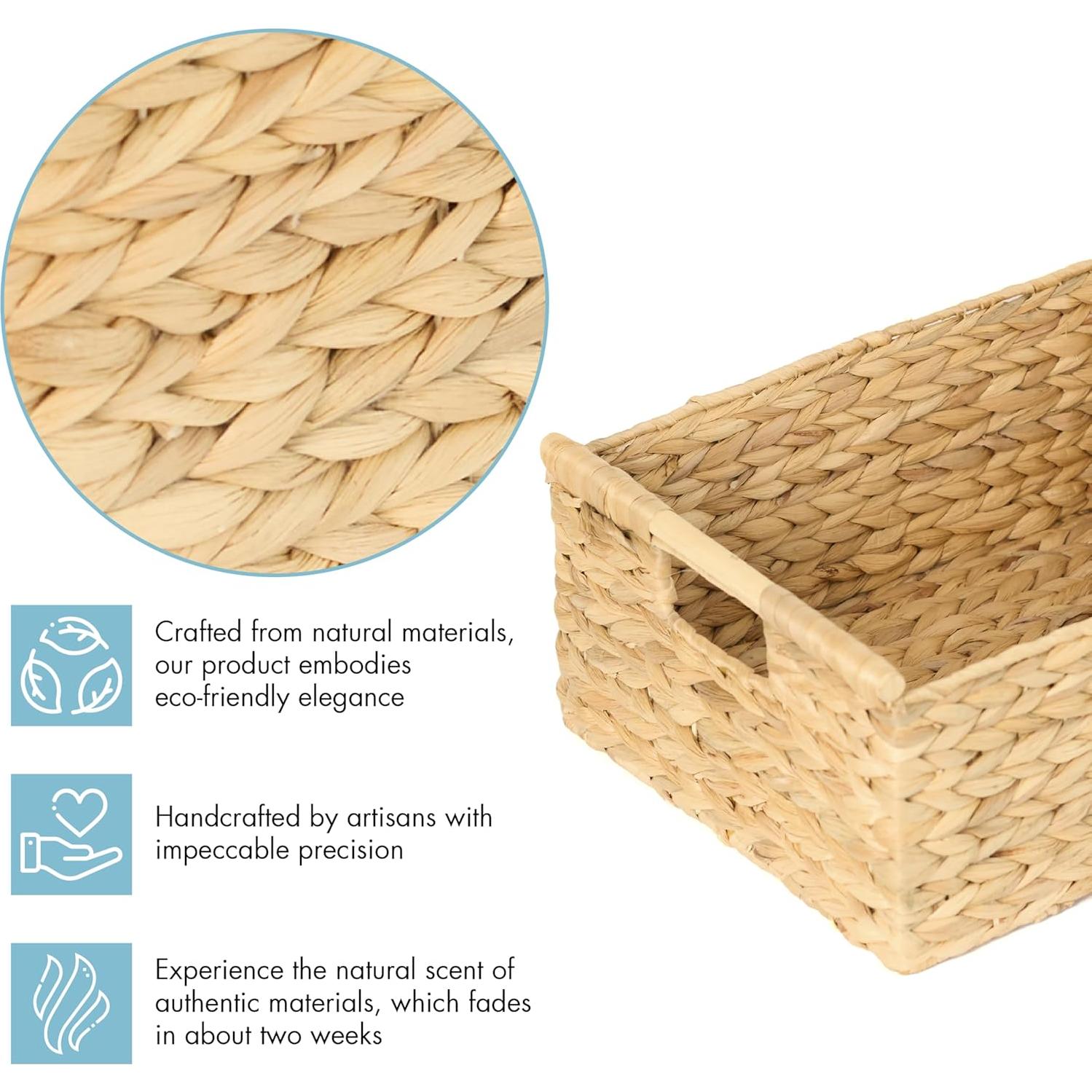 Cesta de Mimbre Extra Grande VATIMA 42.4x31.5x17.8 cm con Mangos