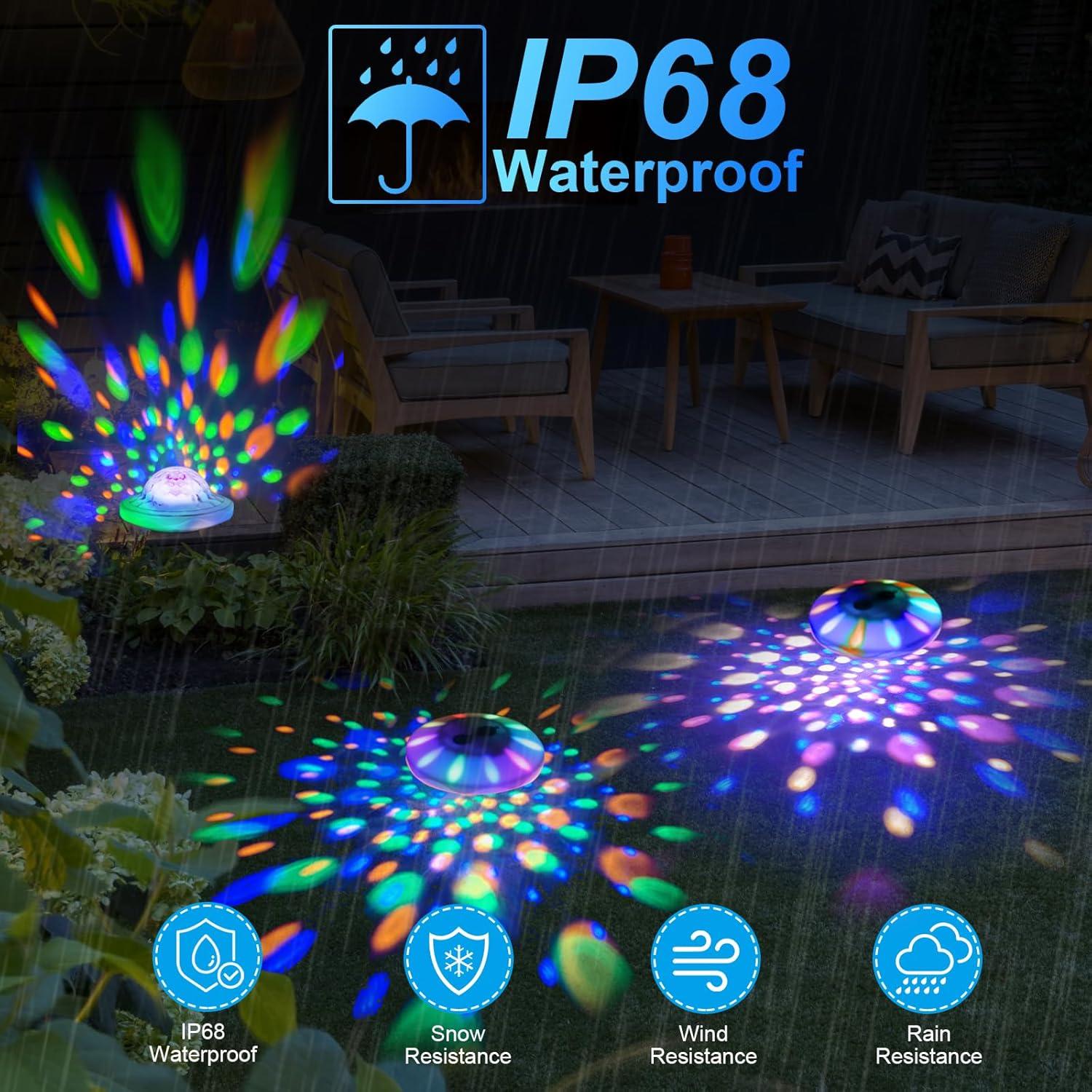 Luces de piscina flotantes TEPENAR recargables IP68 13cm