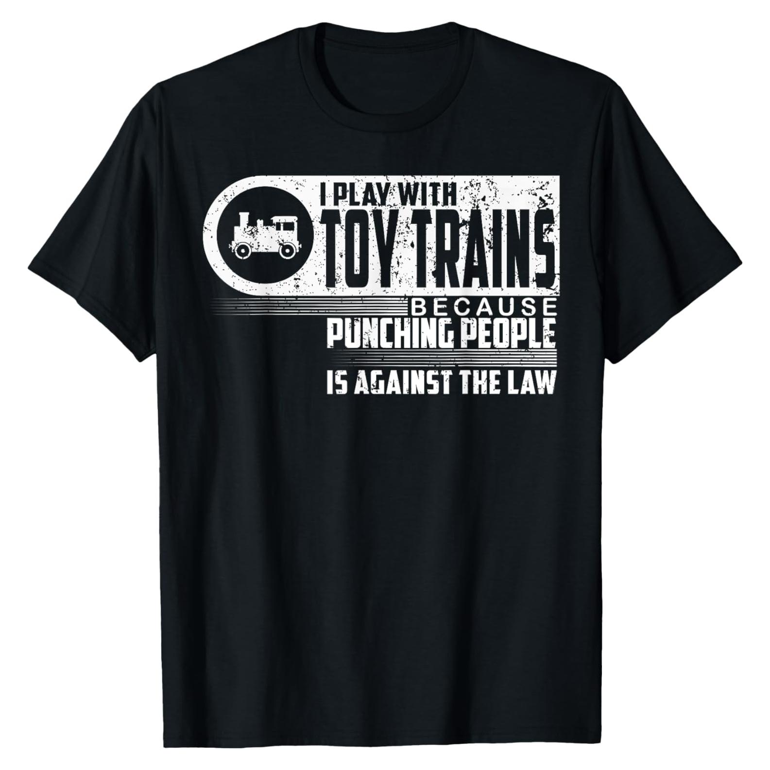 Camiseta de Trenes de Juguete Modelo Escala HO Bizlybuzz - Negro