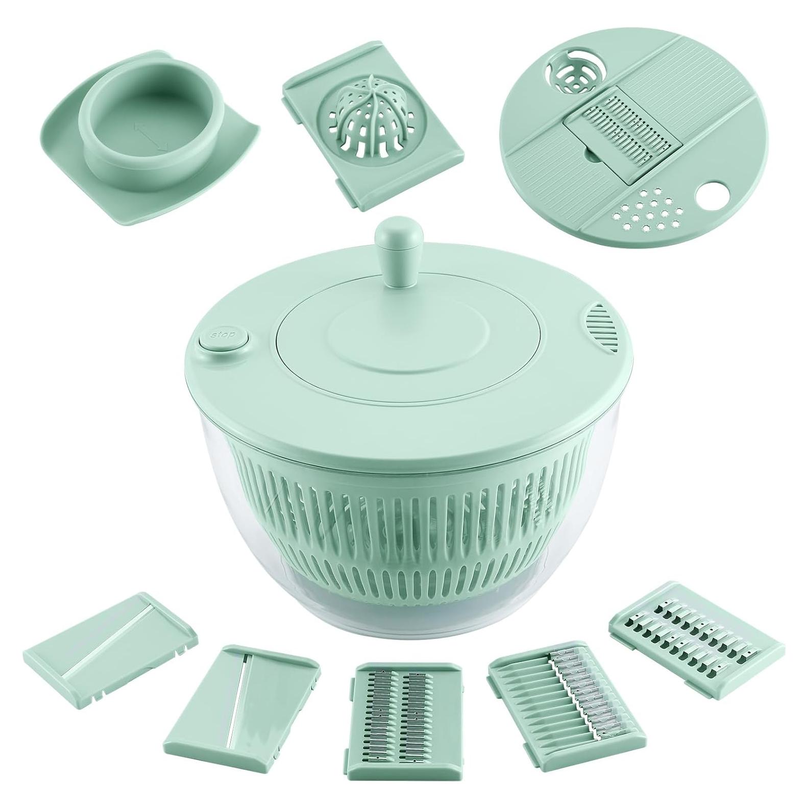 Escurridor de Lechuga Multifuncional Sayihexihe 5.3Qt Verde