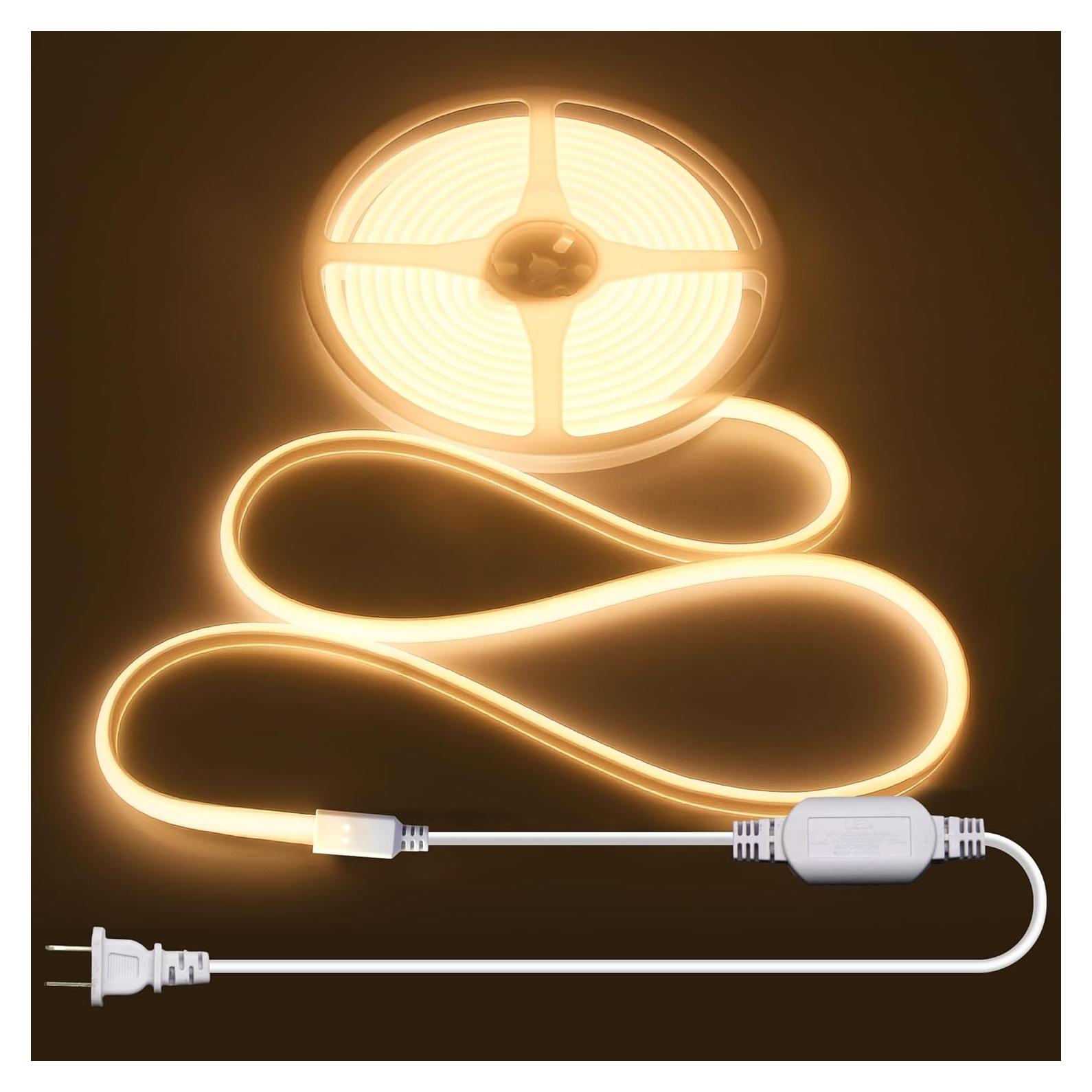 Cinta LED COB 5m ALITOVE Blanco Cálido 3000K IP67 para Exteriores