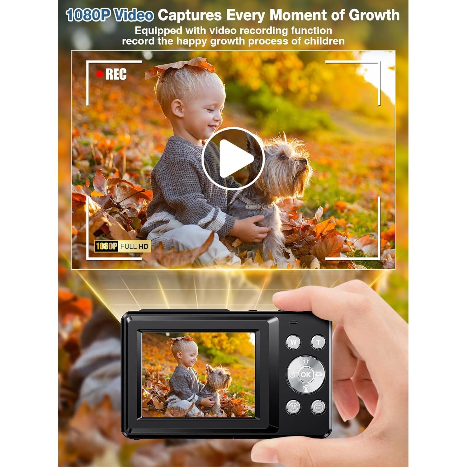 Cámara Digital para Niños Nsoela DC403 44MP FHD 1080P Zoom 16X