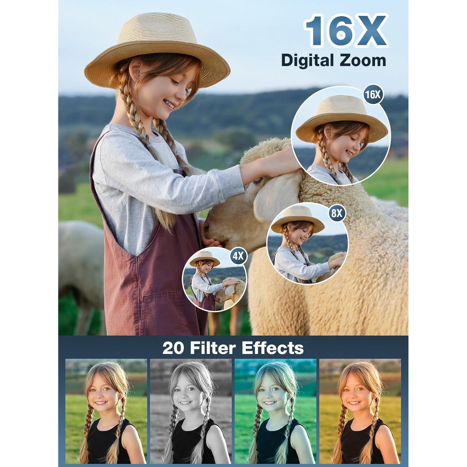 Cámara Digital para Niños Nsoela DC403 44MP FHD 1080P Zoom 16X