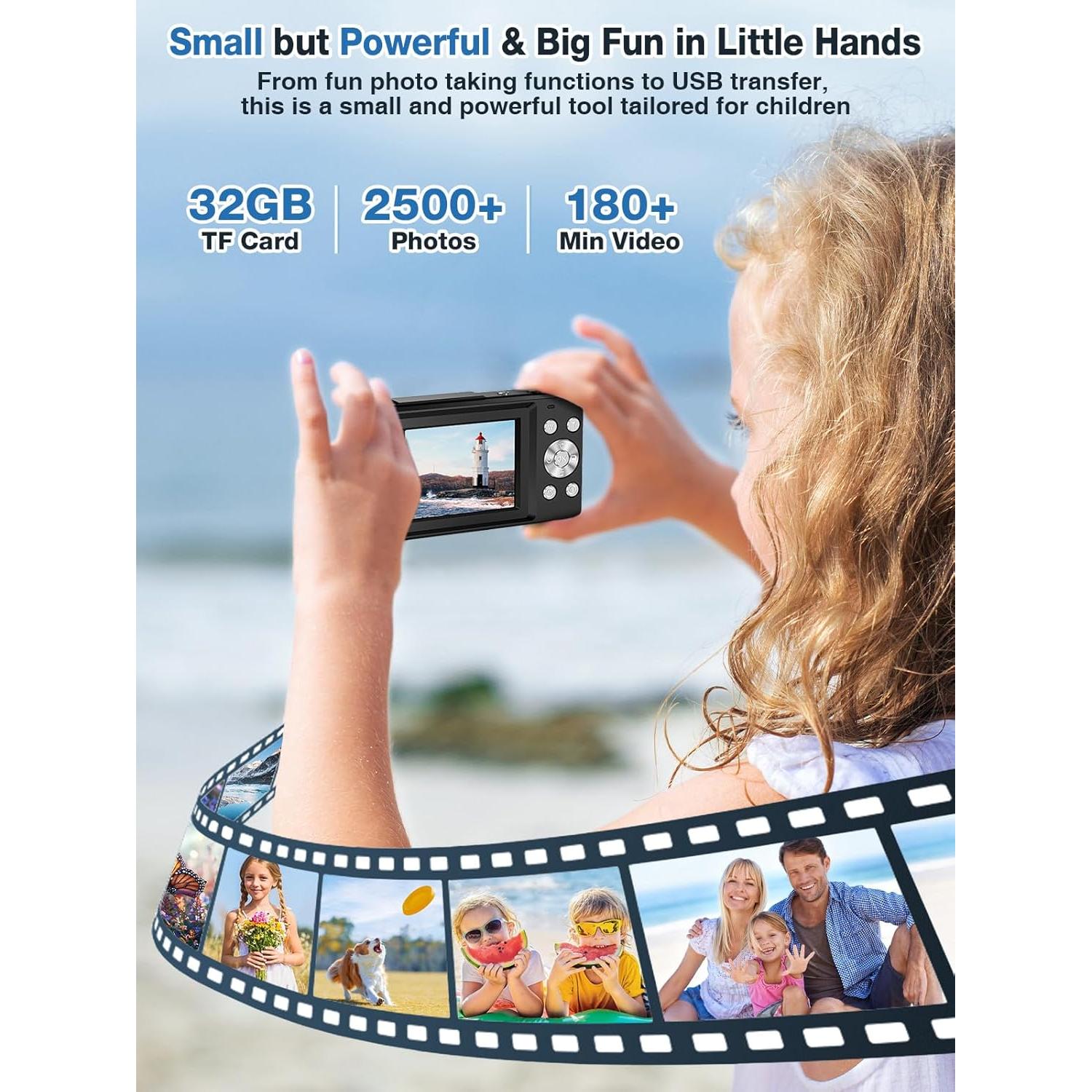 Cámara Digital para Niños Nsoela DC403 44MP FHD 1080P Zoom 16X