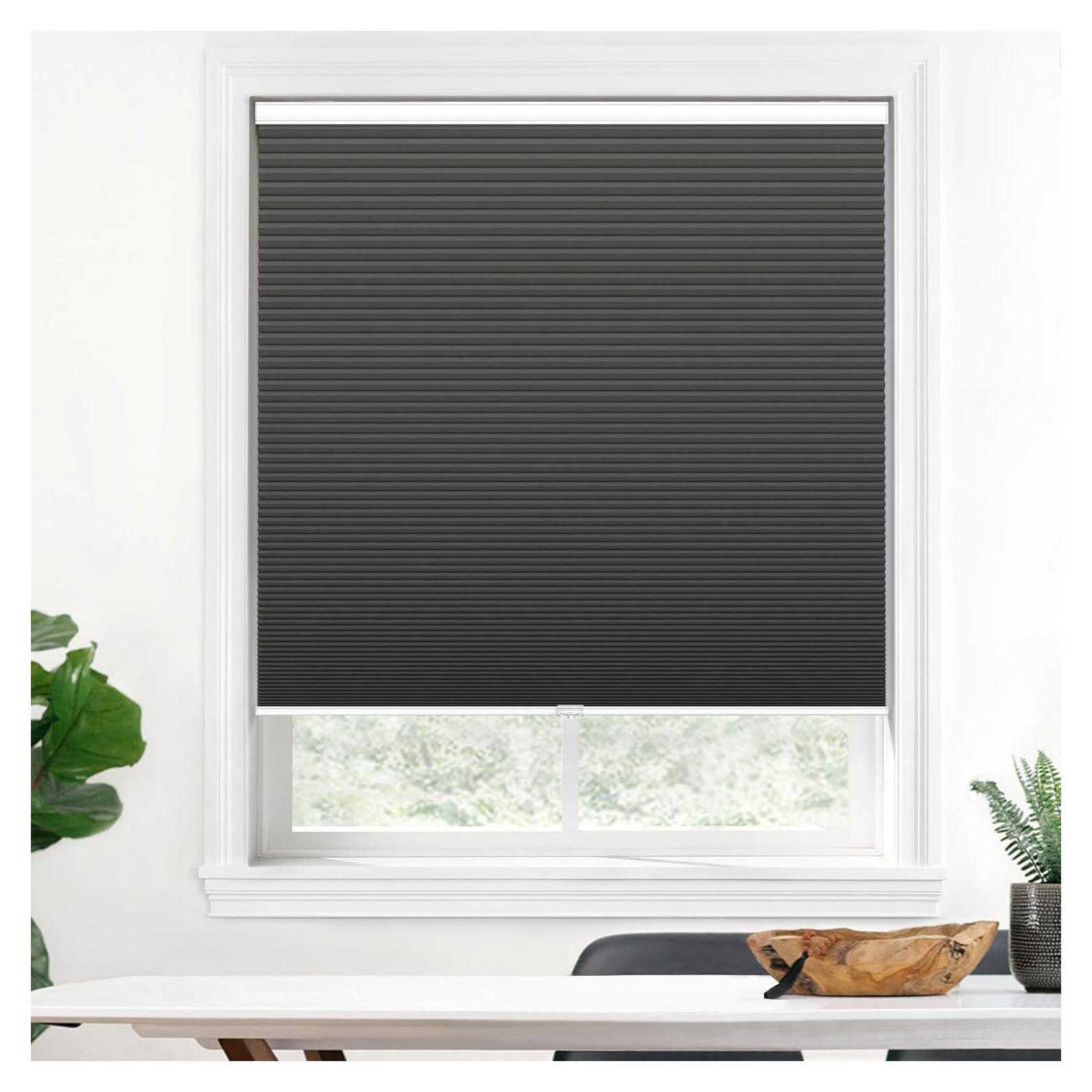 Cortinas Celulares Sin Cuerda LazBlinds 48x91 cm Opacas Negro