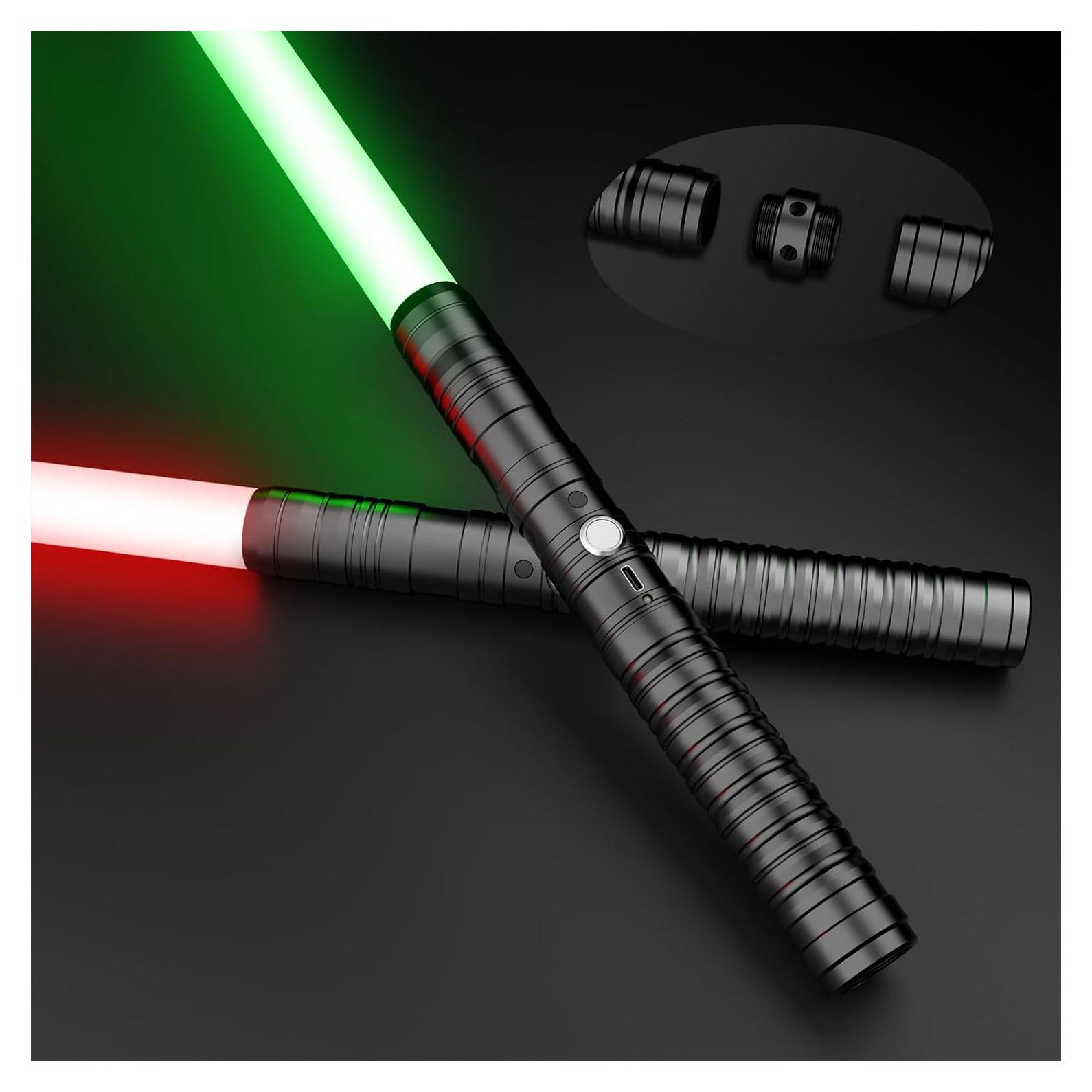 Sables de Luz Oueyes Tipo-C Doble Hoja 16 Colores 78,74 cm