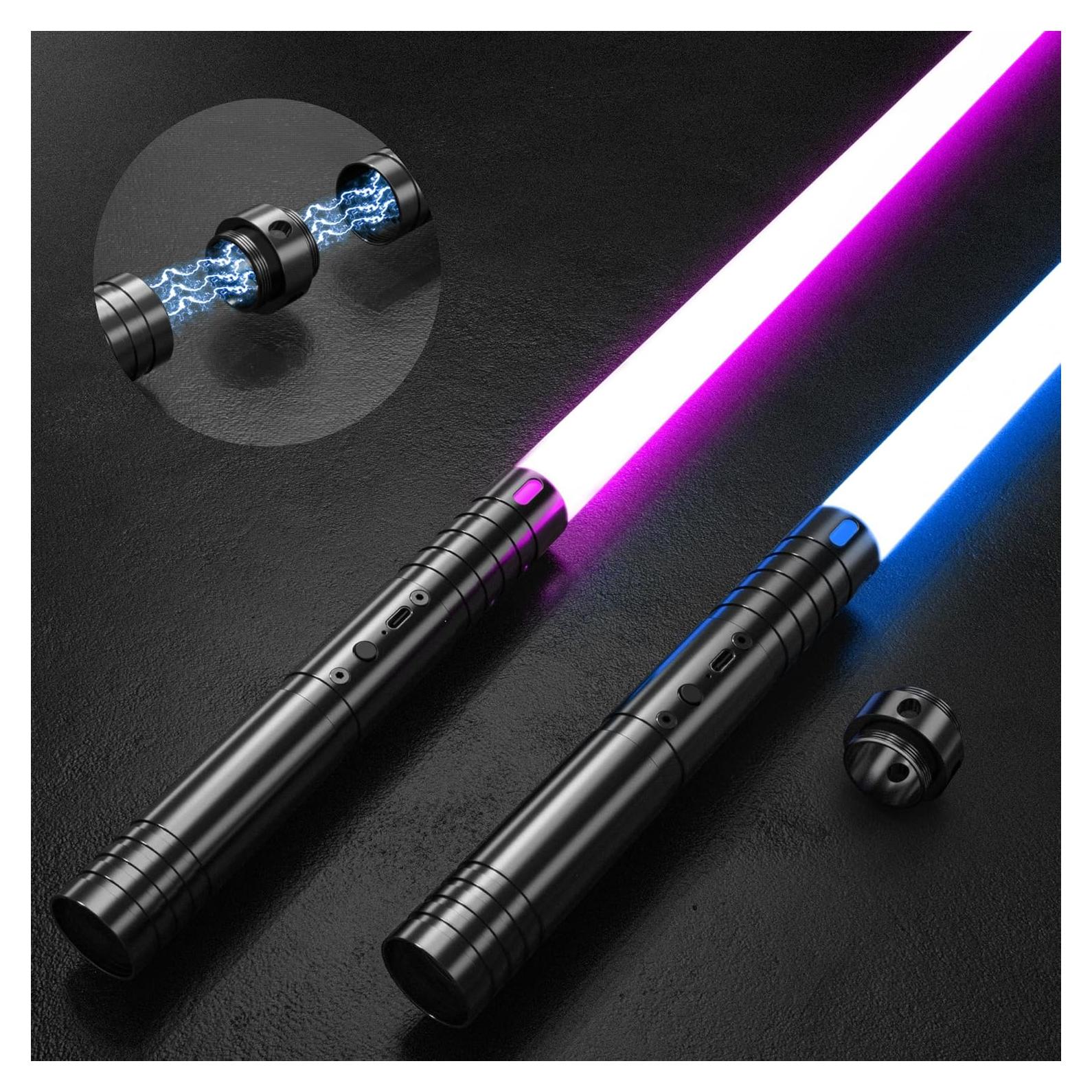 Paquete de 2 Sables de Luz LCMAOKE 15 Colores 4 Modos