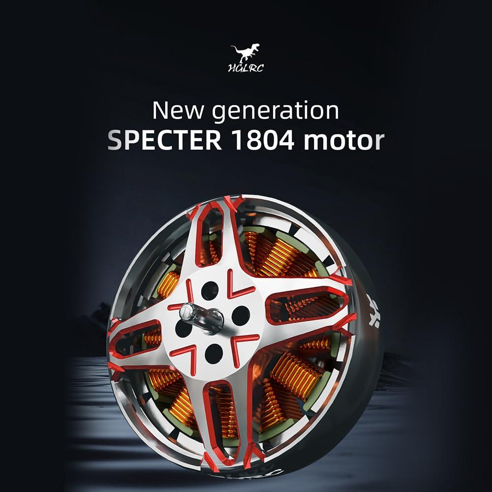 Motor sin escobillas HGLRC Specter 1804 2450KV para drones 3-3.5"