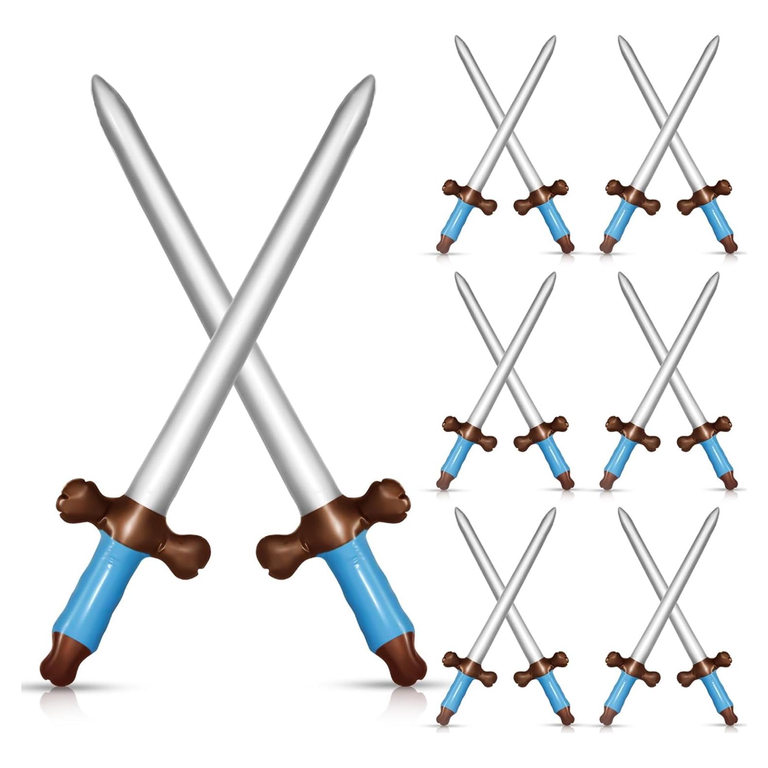 Juego de 12 Espadas Pirata Inflables CANIPHA 60 cm