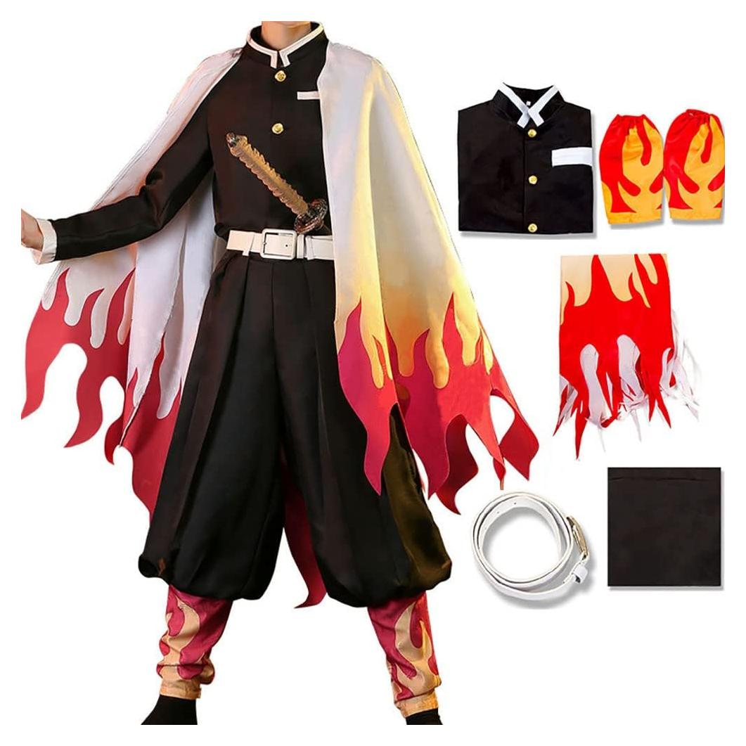 Disfraz de Kimono Tkieio Kochou Adulto Unisex Rojo Grande