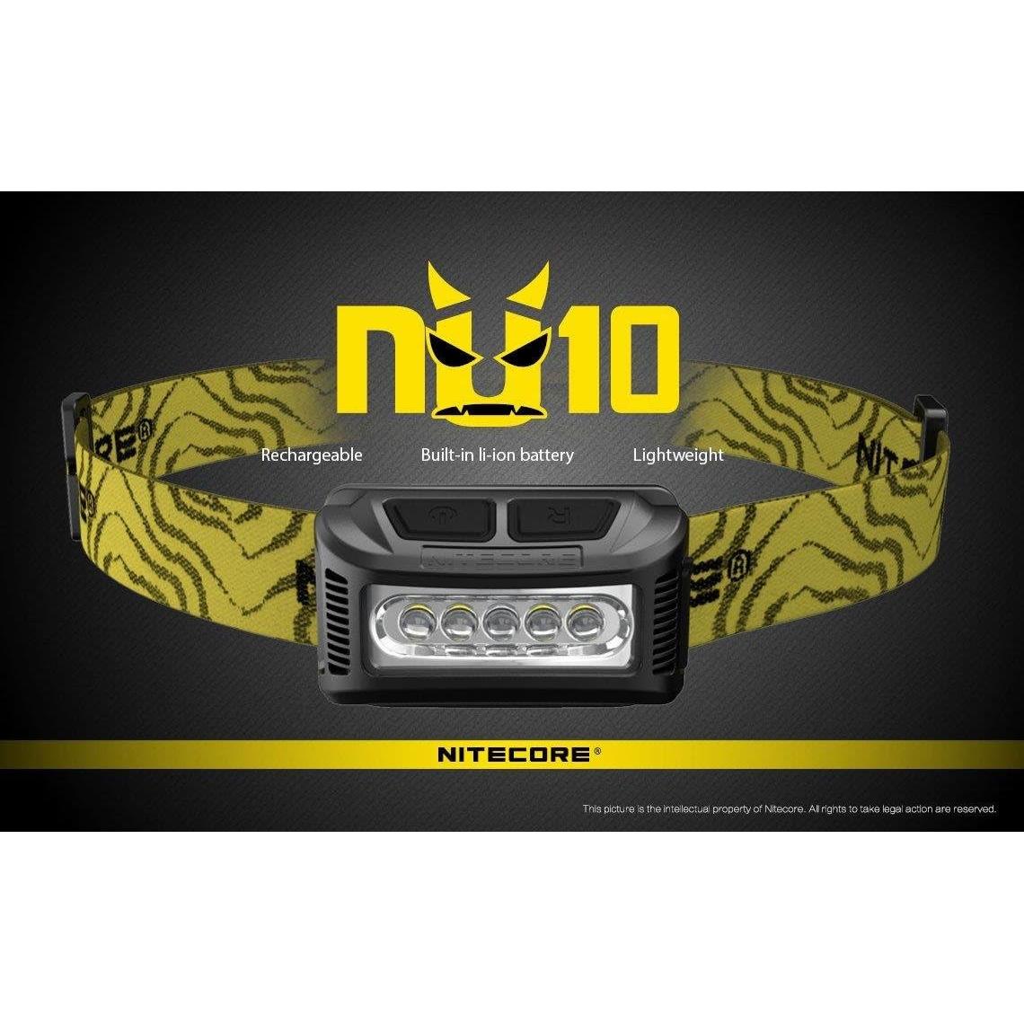 Linterna Frontal Nitecore NU10 160 Lúmenes USB Recargable Verde