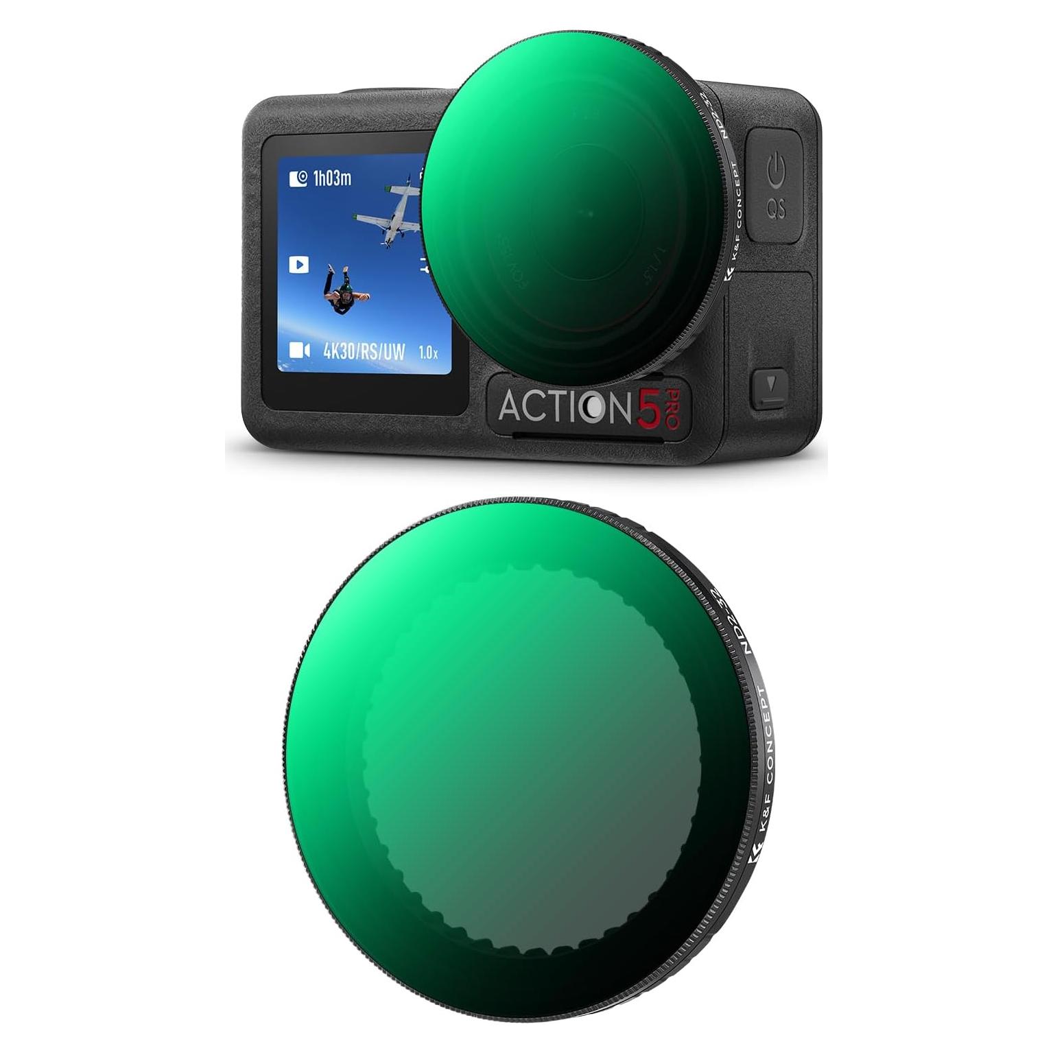 Filtro ND2-32 K&F Concept para DJI Osmo Action 5 Pro - Vidrio HD