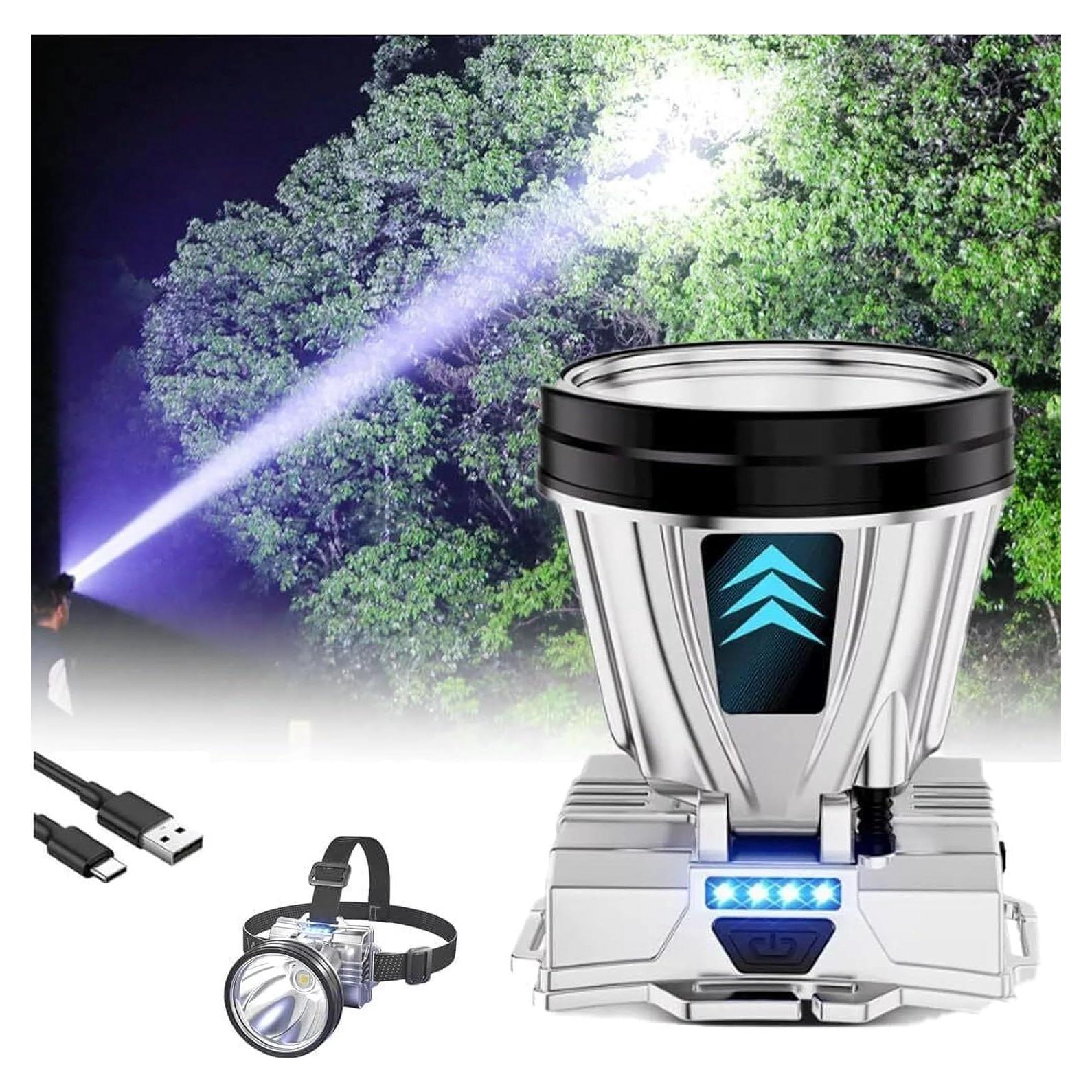 Paquete de 2 Linternas Frontales LED Recargables PINSAI 5W