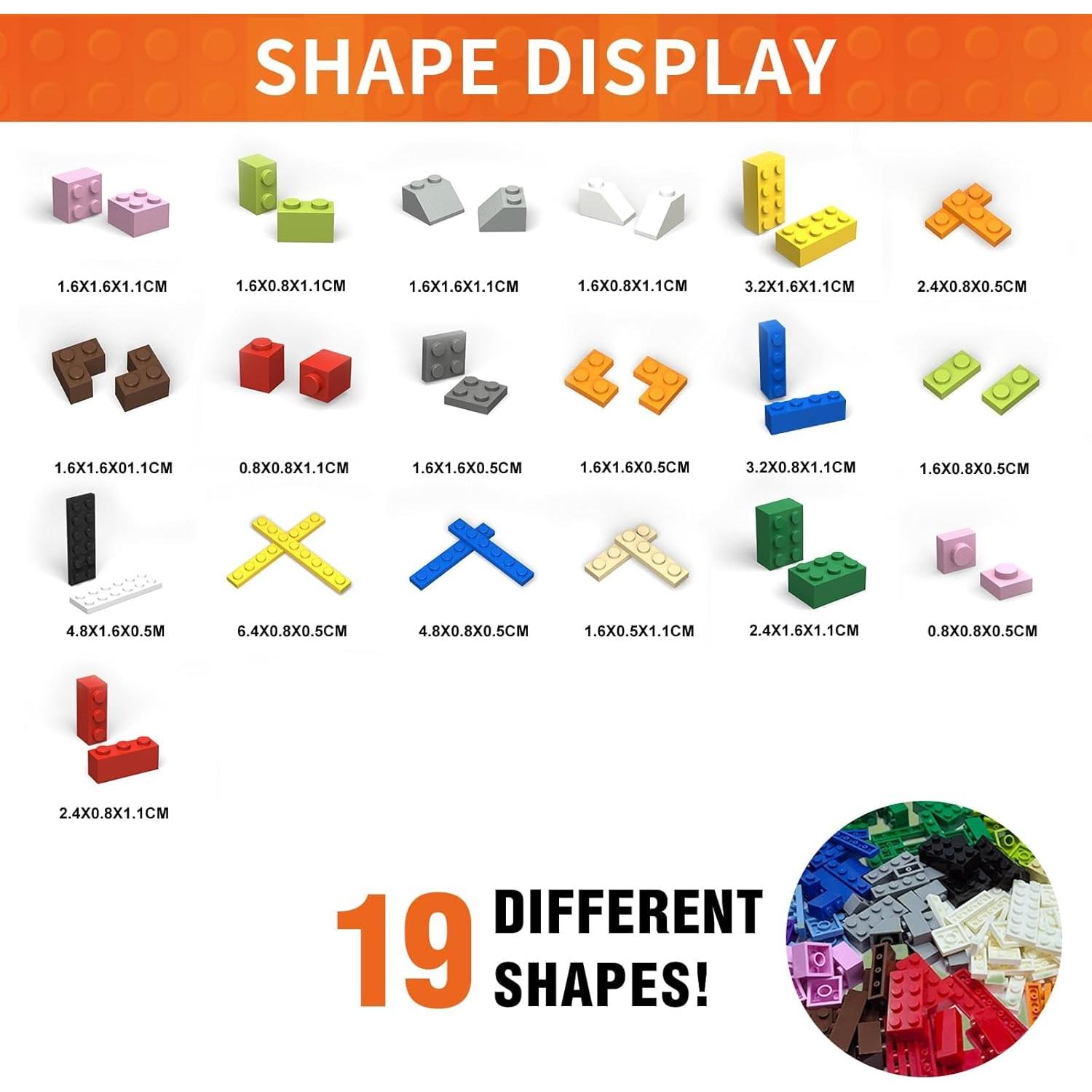 Juego de Ladrillos de Construcción WYSWYG 1200 Piezas Multicolor