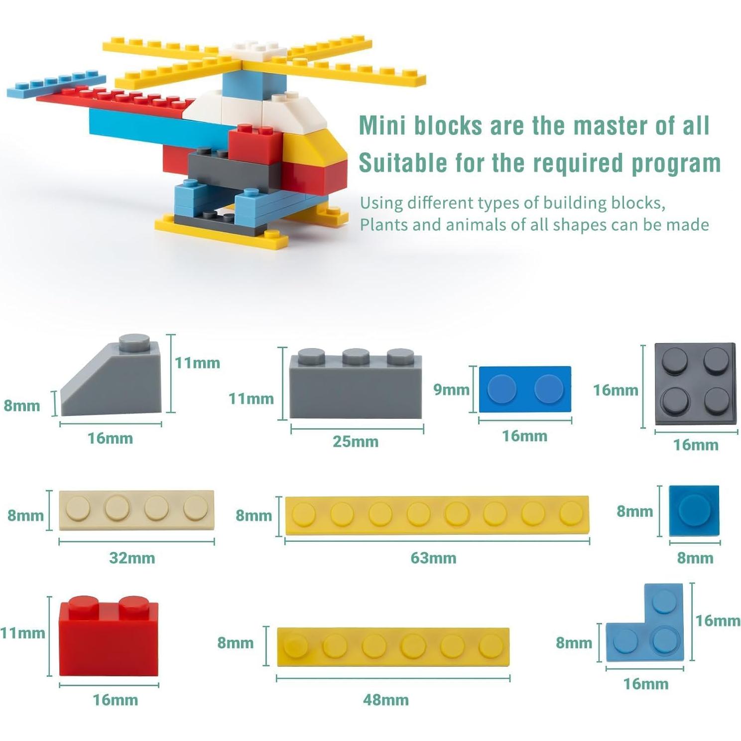 Juego de Ladrillos de Construcción WYSWYG 1200 Piezas Multicolor