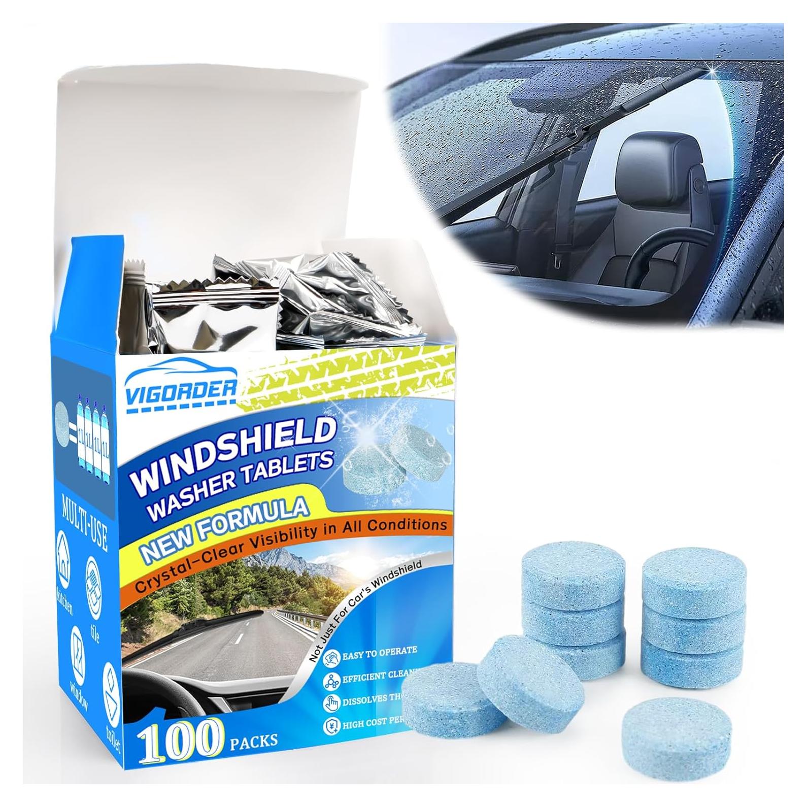 Tabletas Limpiaparabrisas Vigorder 100 Piezas 3.785L