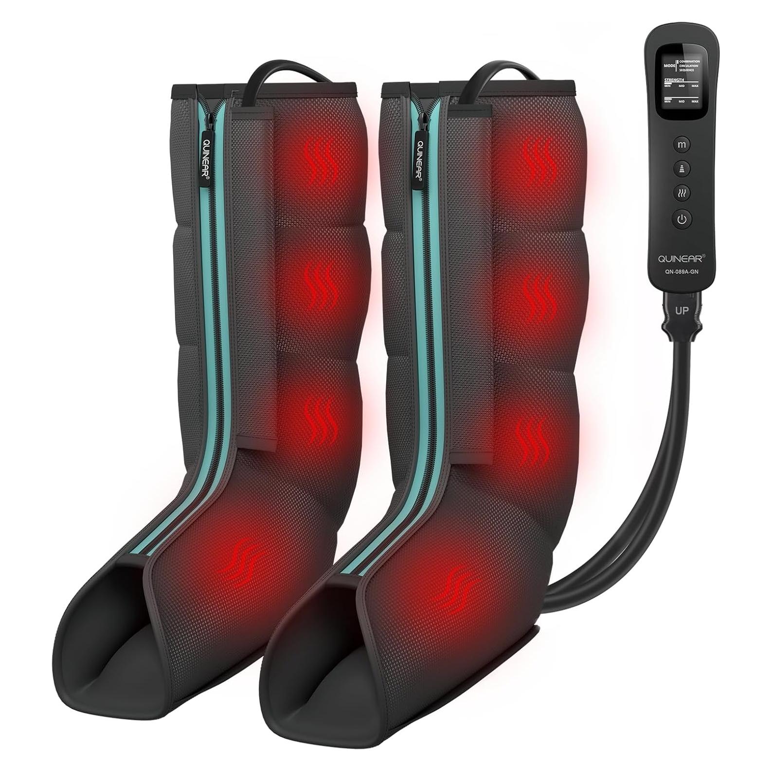 Masajeador de Piernas QUINEAR QN-089A-GN con Calor y Compresión