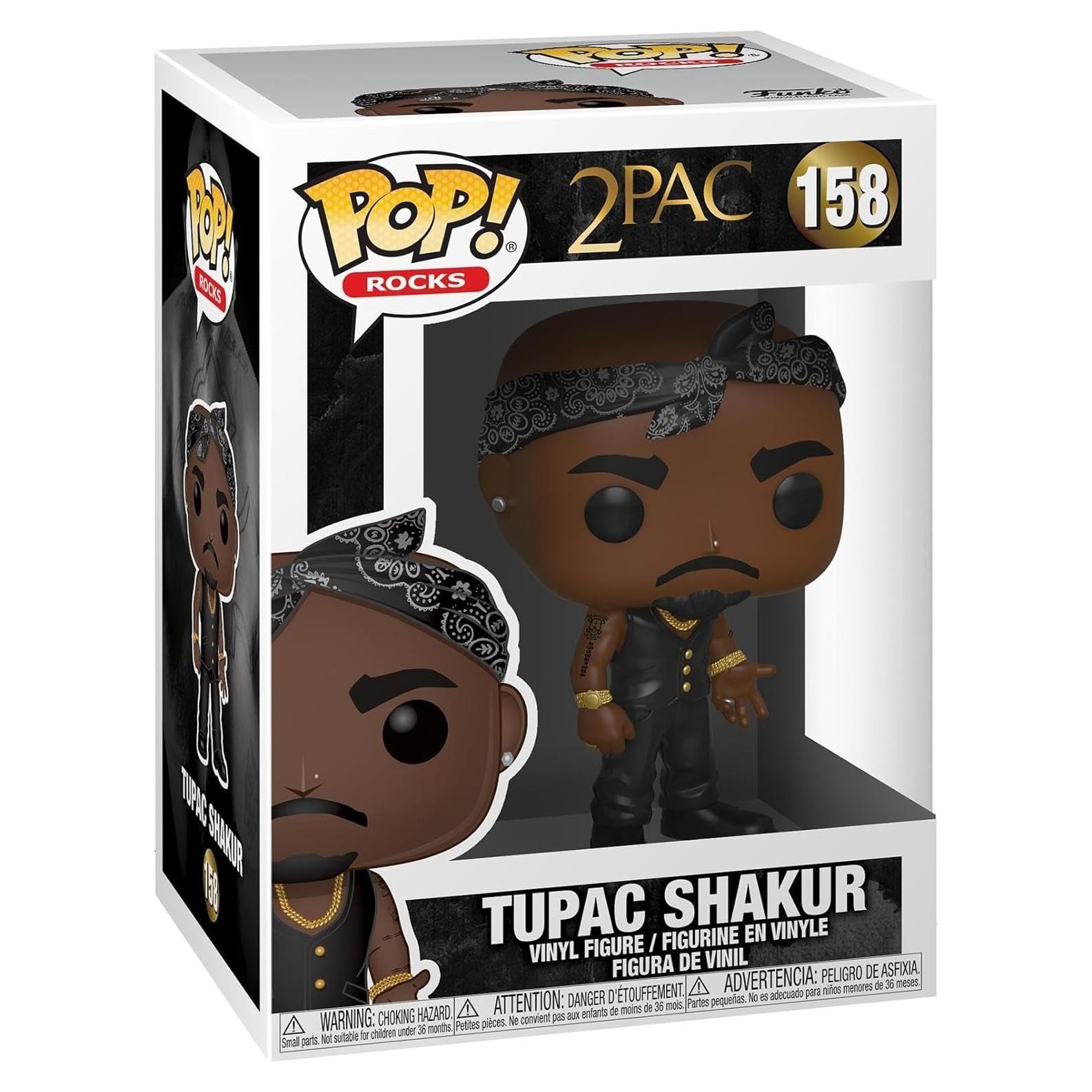 Funko Pop Tupac Chaleco con Bandana 9.5 cm Coleccionable