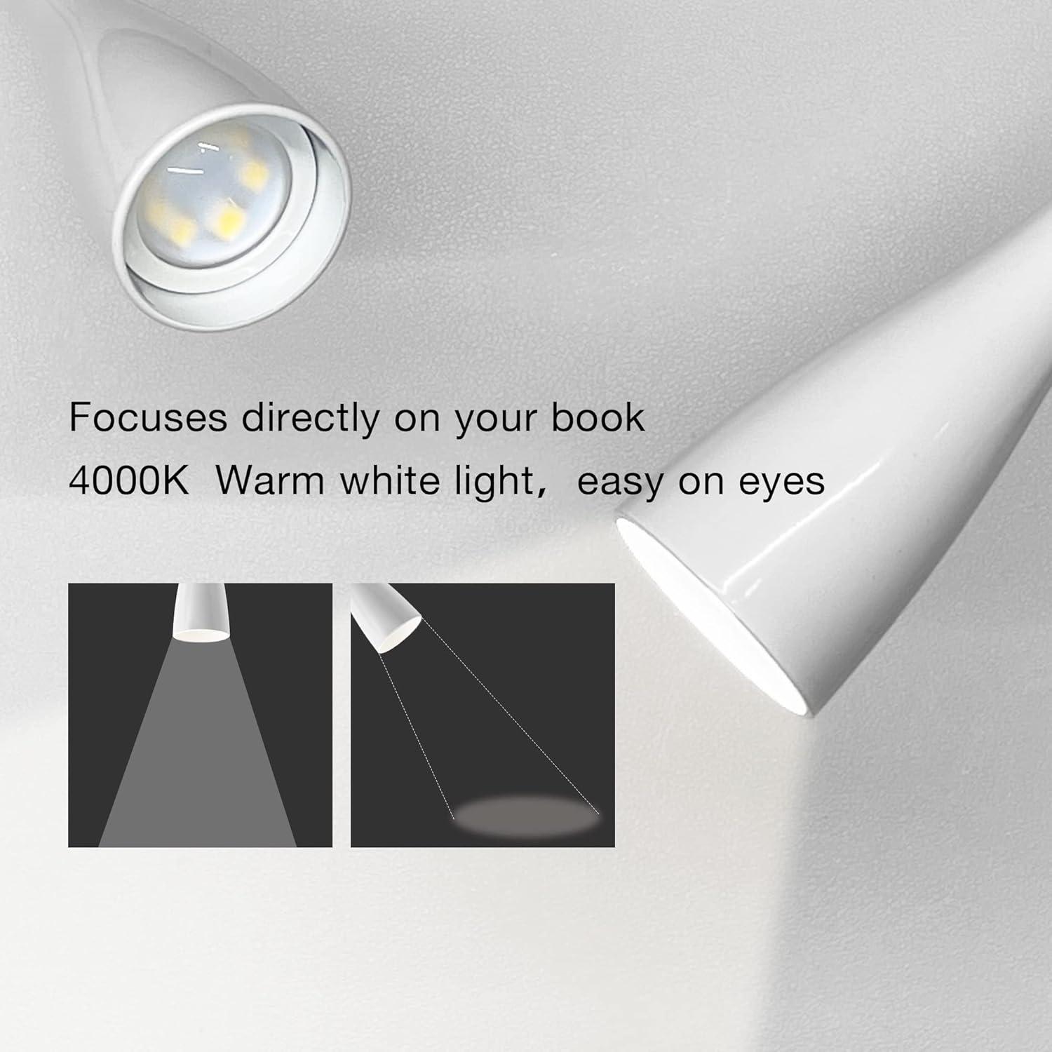 Luz de Lectura de Pared TOPMB con USB y 5 Niveles de Brillo