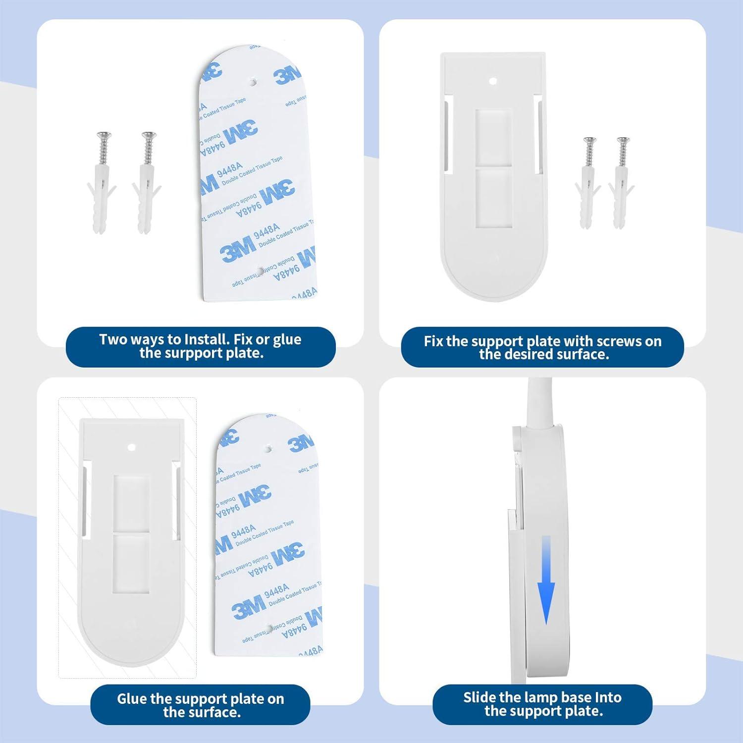 Luz de Lectura de Pared TOPMB con USB y 5 Niveles de Brillo