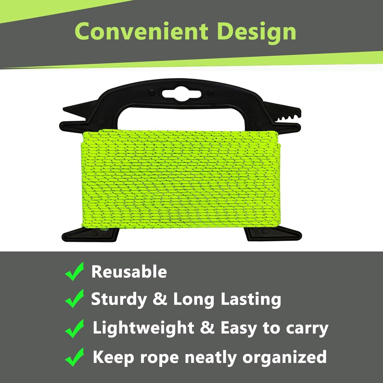 Cuerda Paracord Reflectante 2mm LUYADIN 20m 108kg Verde