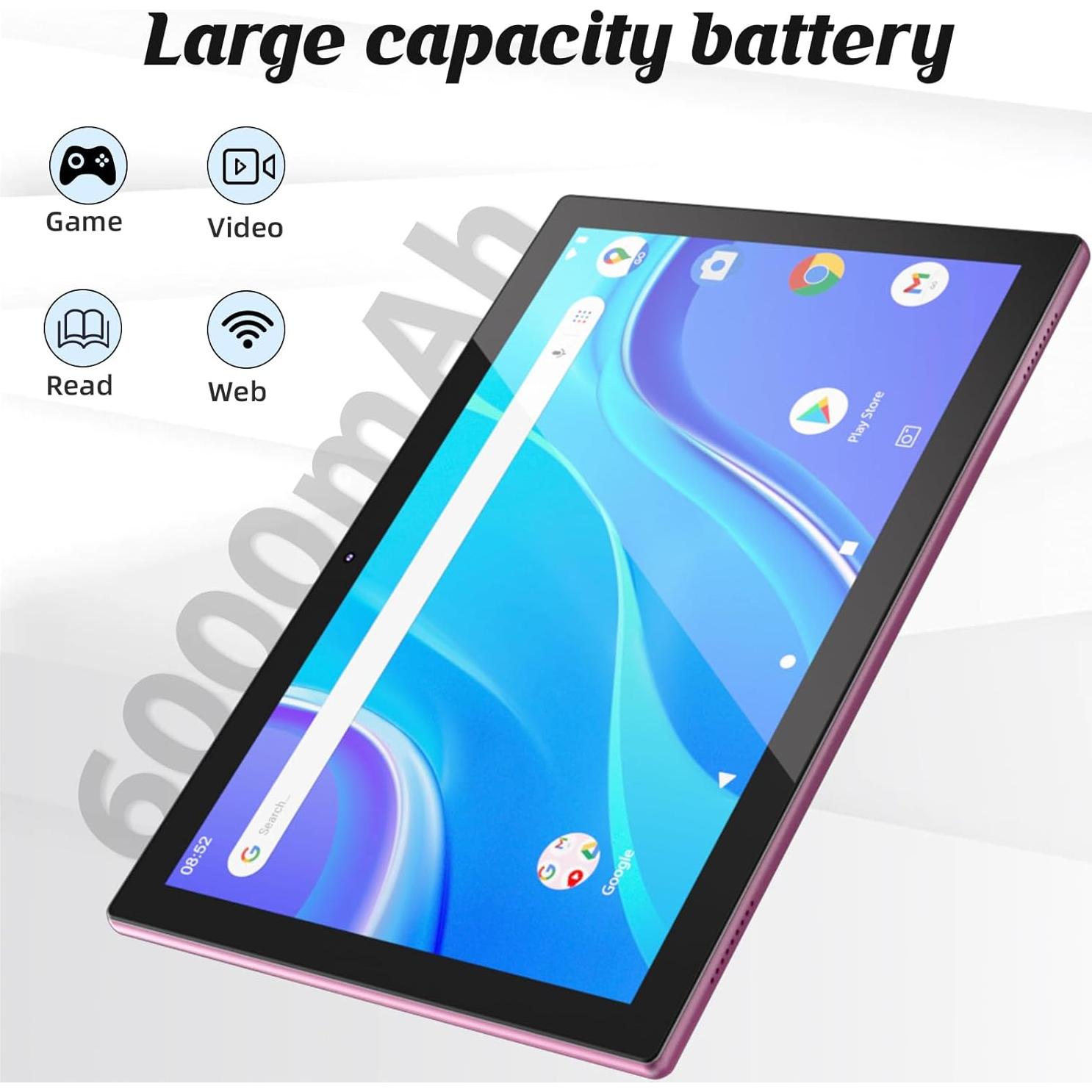 Tableta 2 en 1 NOVOJOY 10.1" Android 14, 64GB, 8GB RAM Rosa