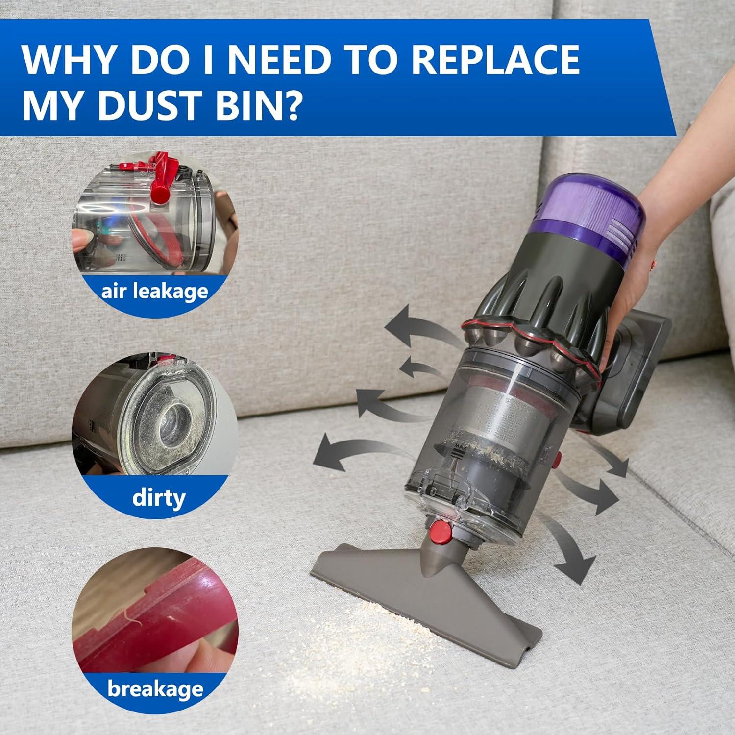 Cubo de Polvo Reemplazo Keluke para Aspiradoras Dyson V12 Slim