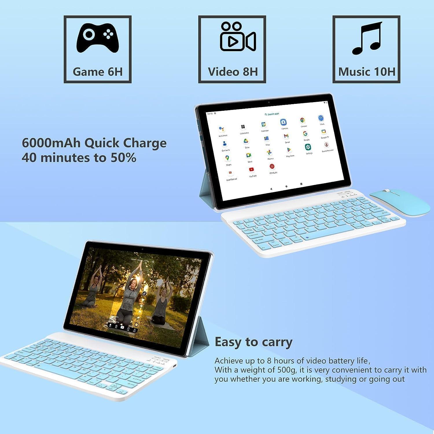 Tableta 2 en 1 ZZB ZB10 10" Android 14, 6GB RAM, 32GB ROM