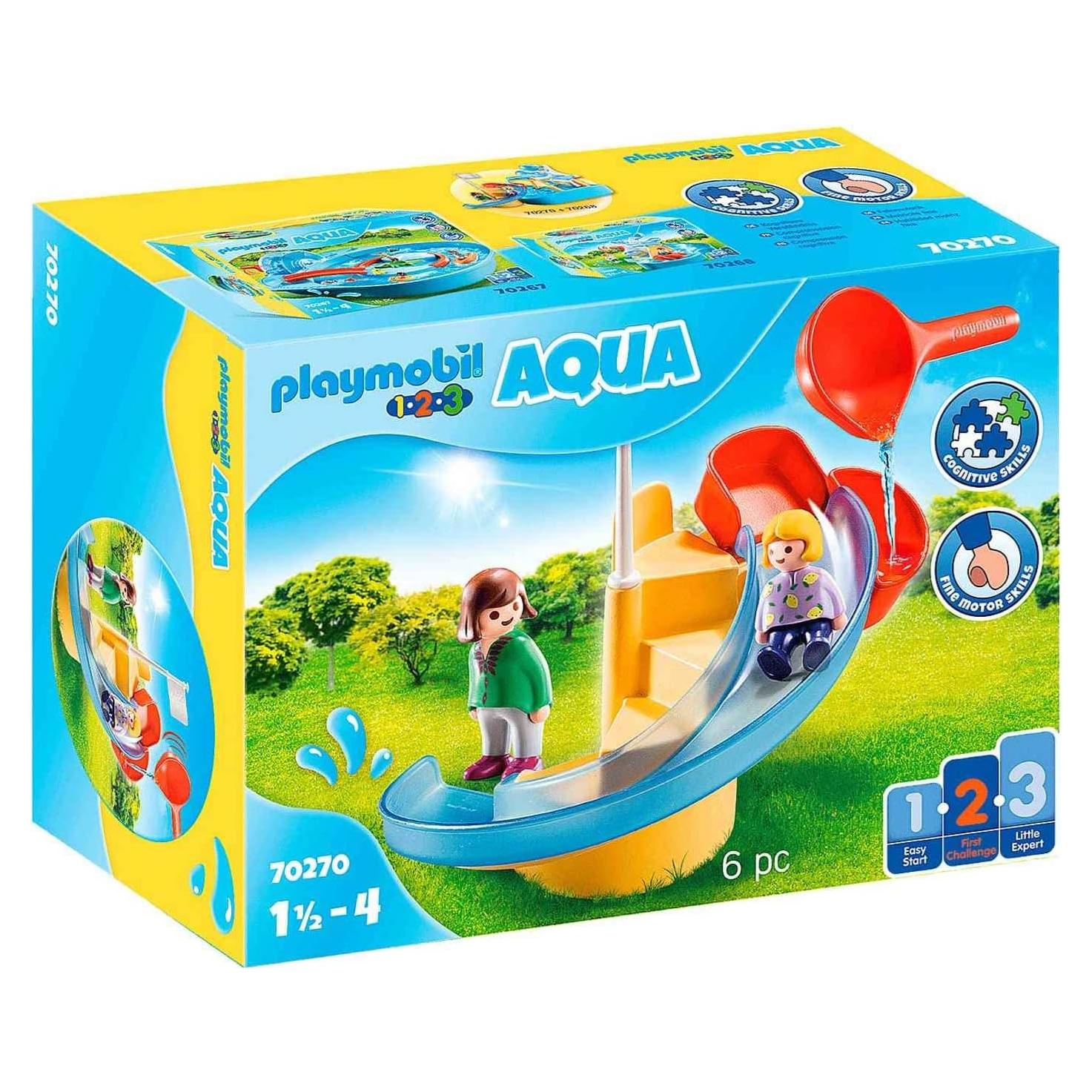 Playmobil 1.2.3 Tobogán de Agua 70270 - Juego Acuático