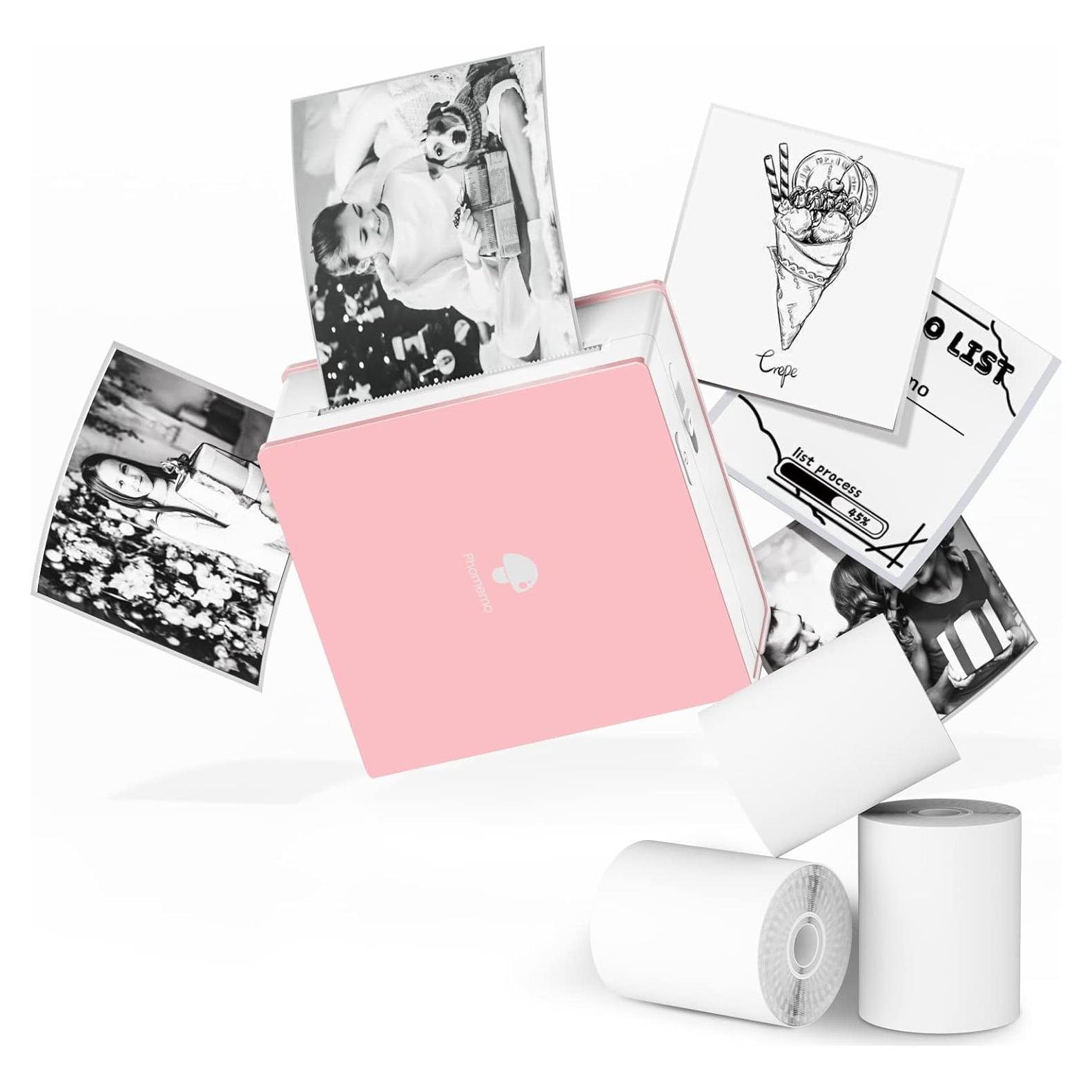 Impresora de Etiquetas Térmica Phomemo M02 Rosa Mini Bluetooth