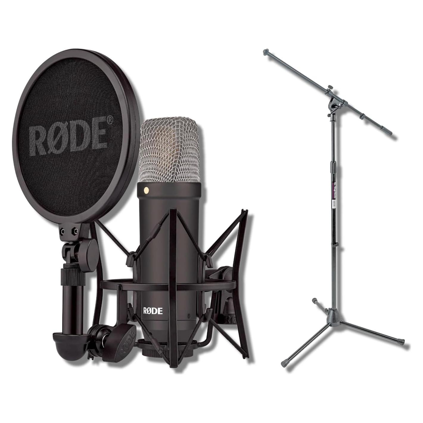 Micrófono de Condensador Rode NT1 Negro con Soporte y Filtro