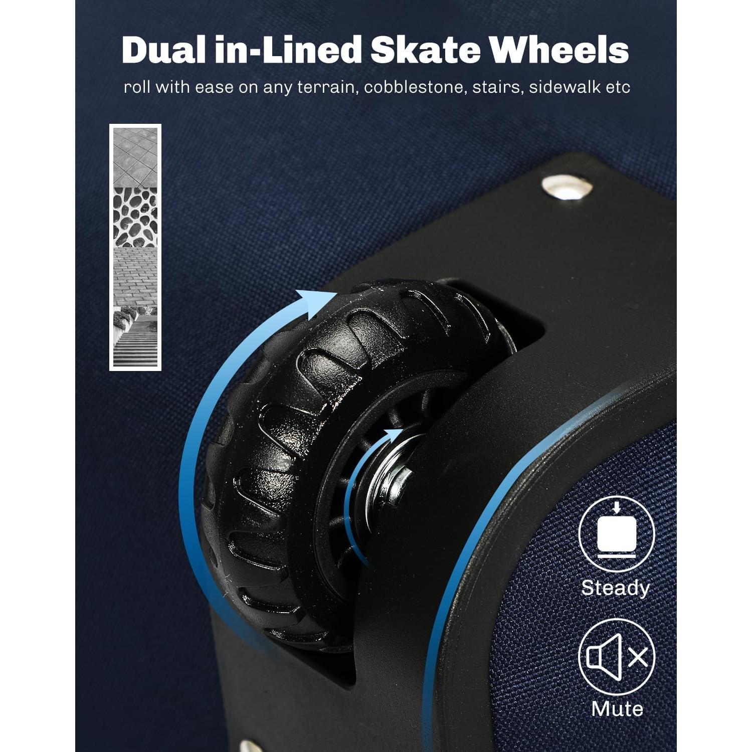 Mochila Rodante Hynes Eagle 42L Aprobada para Vuelo Azul