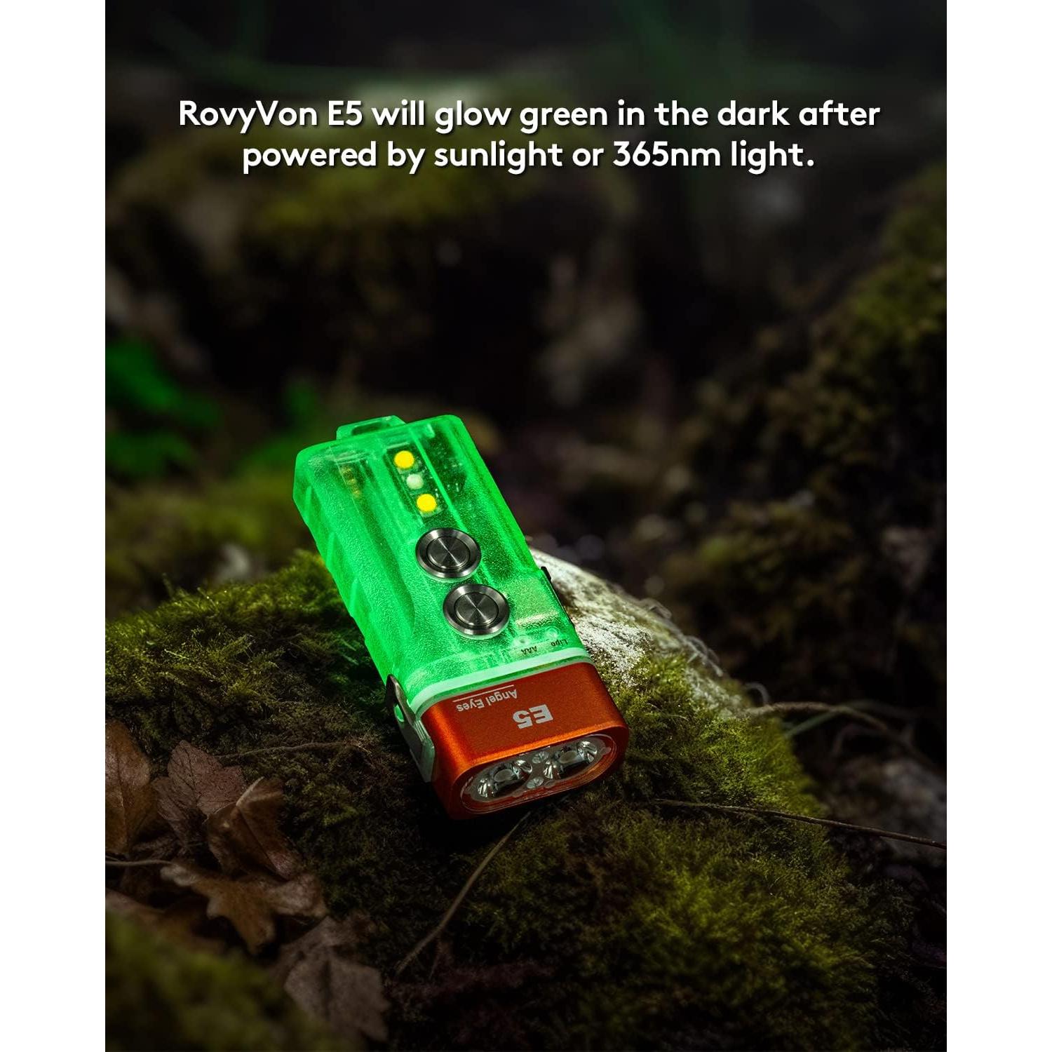 Linterna de Llavero RovyVon E5 700 Lúmenes Recargable USB-C