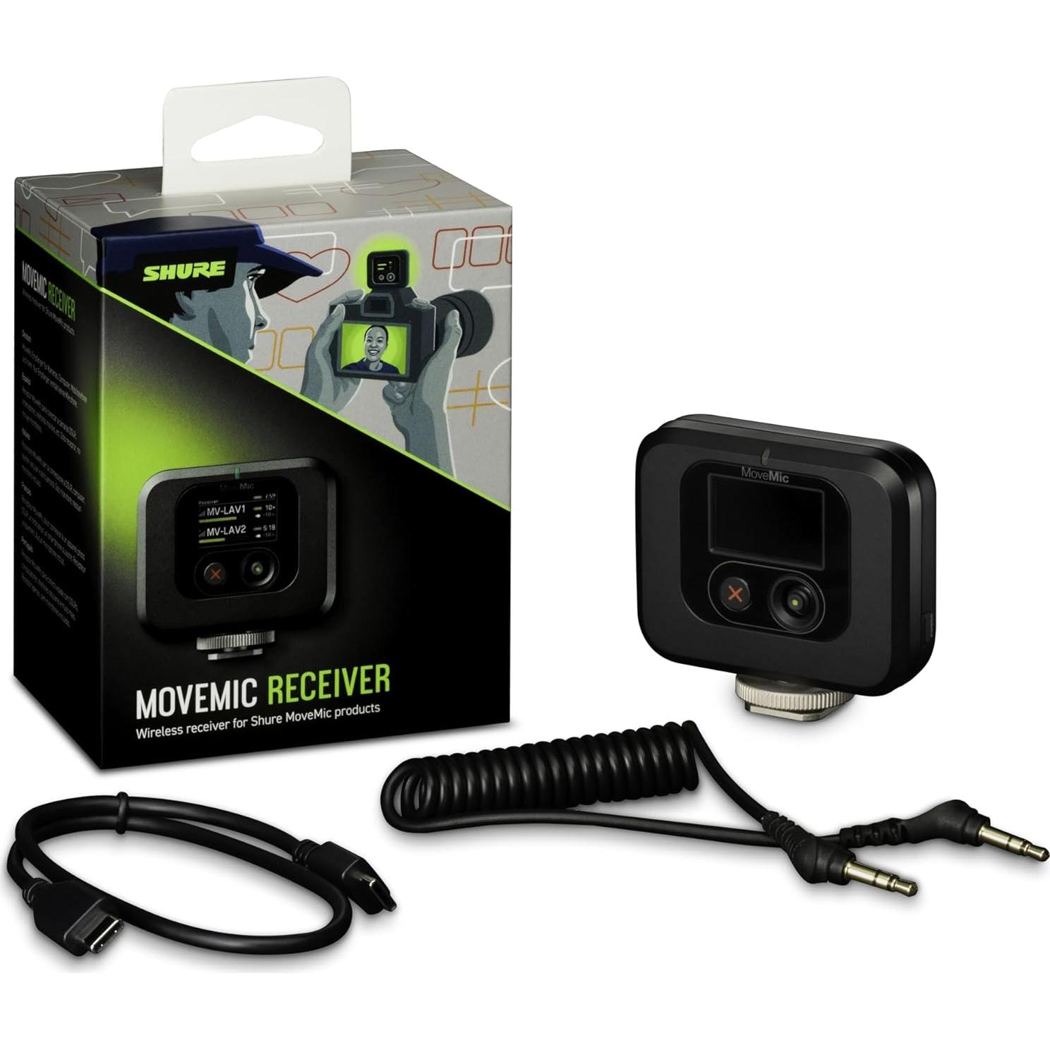 Receptor MoveMic Shure MV-R-Z7 para Cámaras DSLR y Móviles